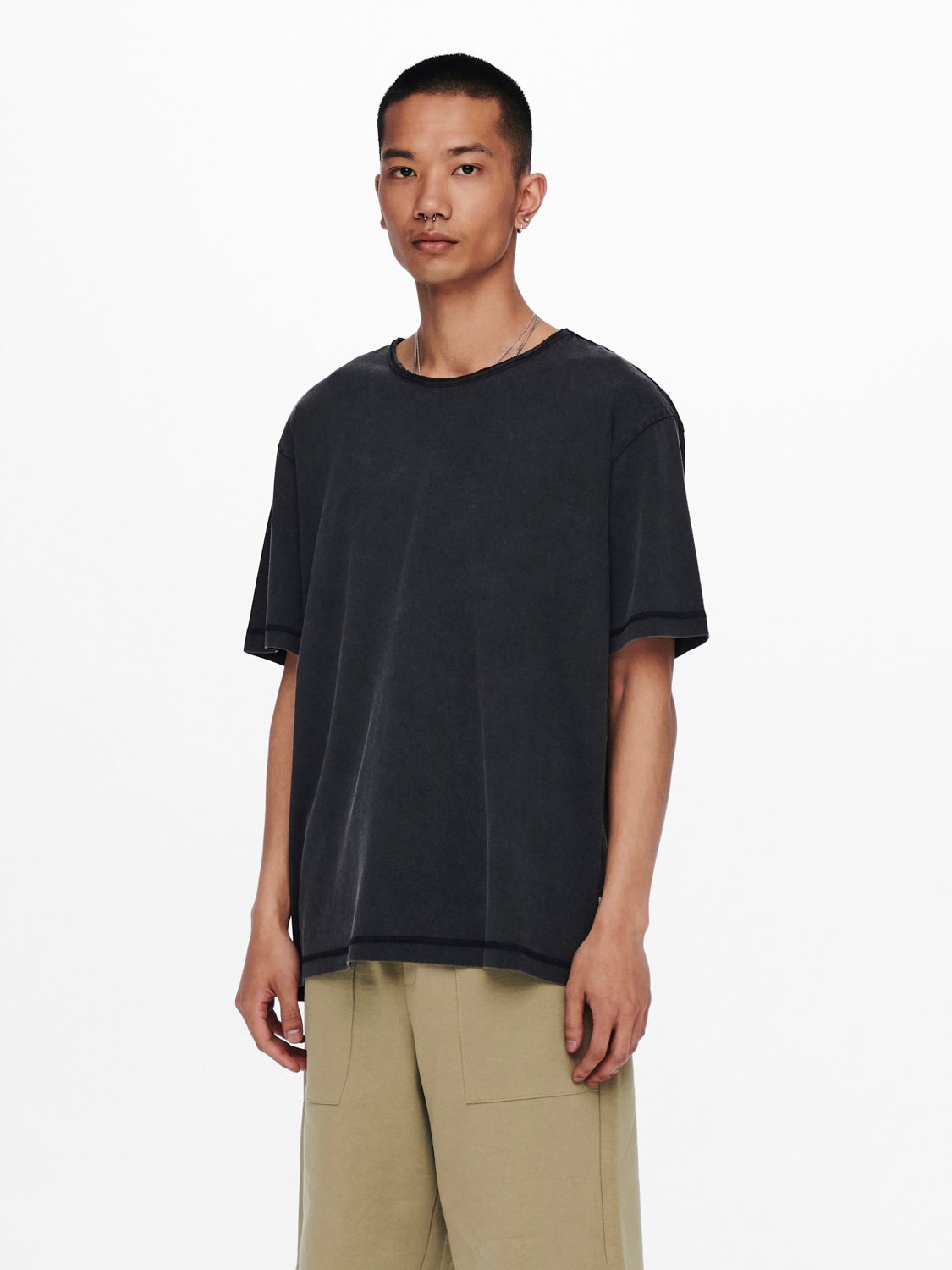 Oversize Fit O-Neck T-Shirt with 50 