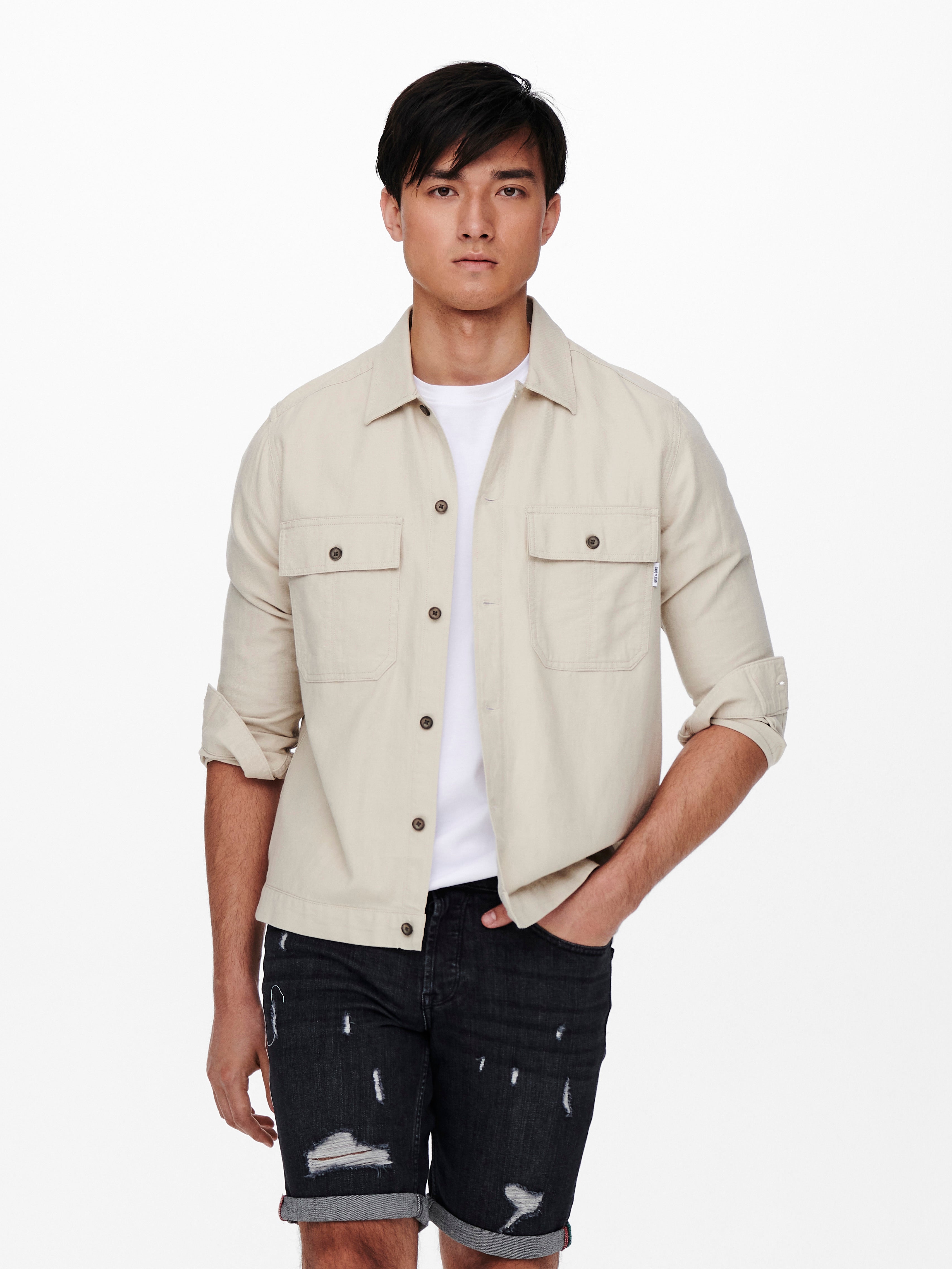 Chemises Relaxed Fit Col chemise 