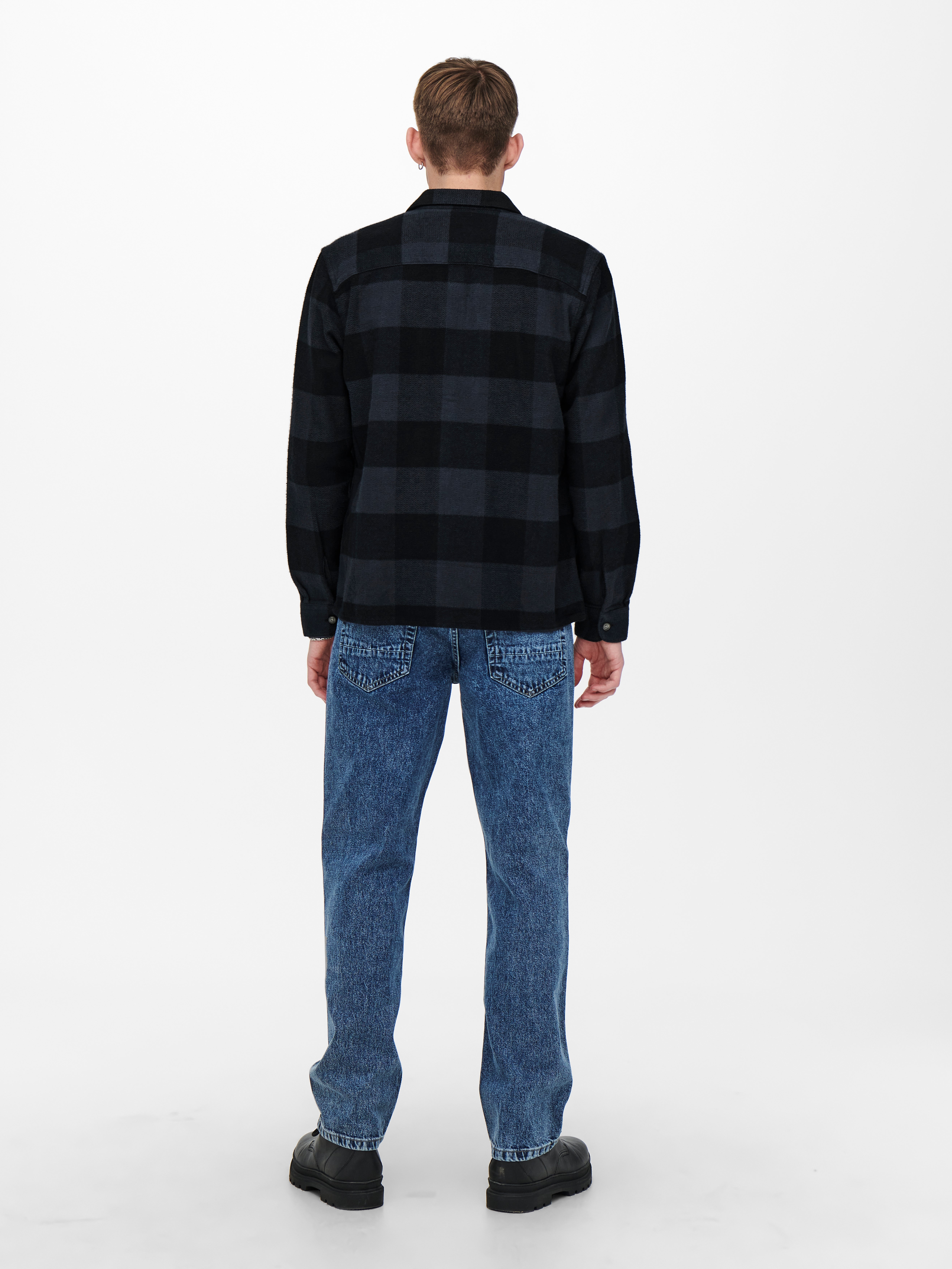 Loose Fit Shirt Collar Shirt with 25 