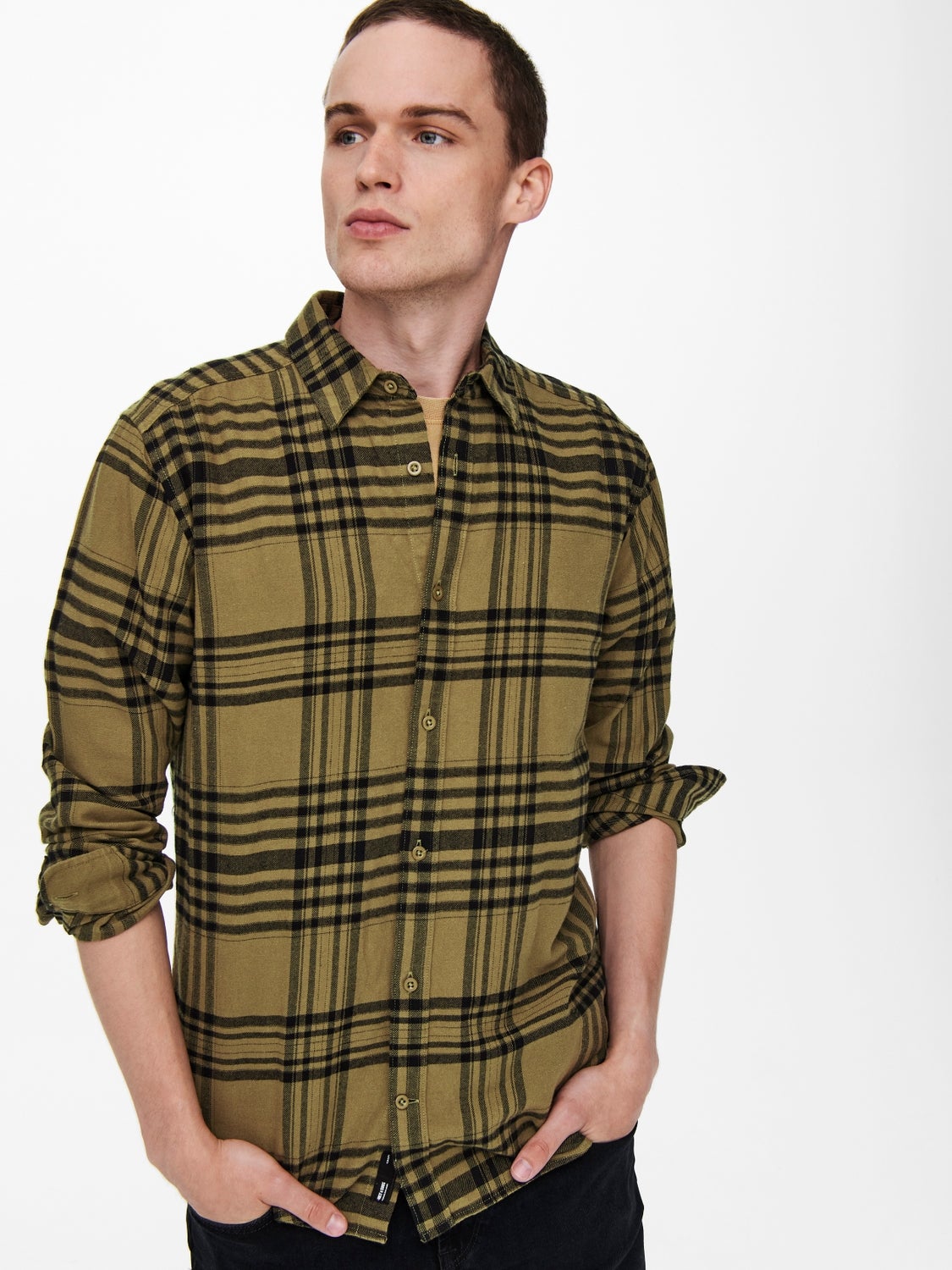 Slim Fit Button Down Collar Shirt with 