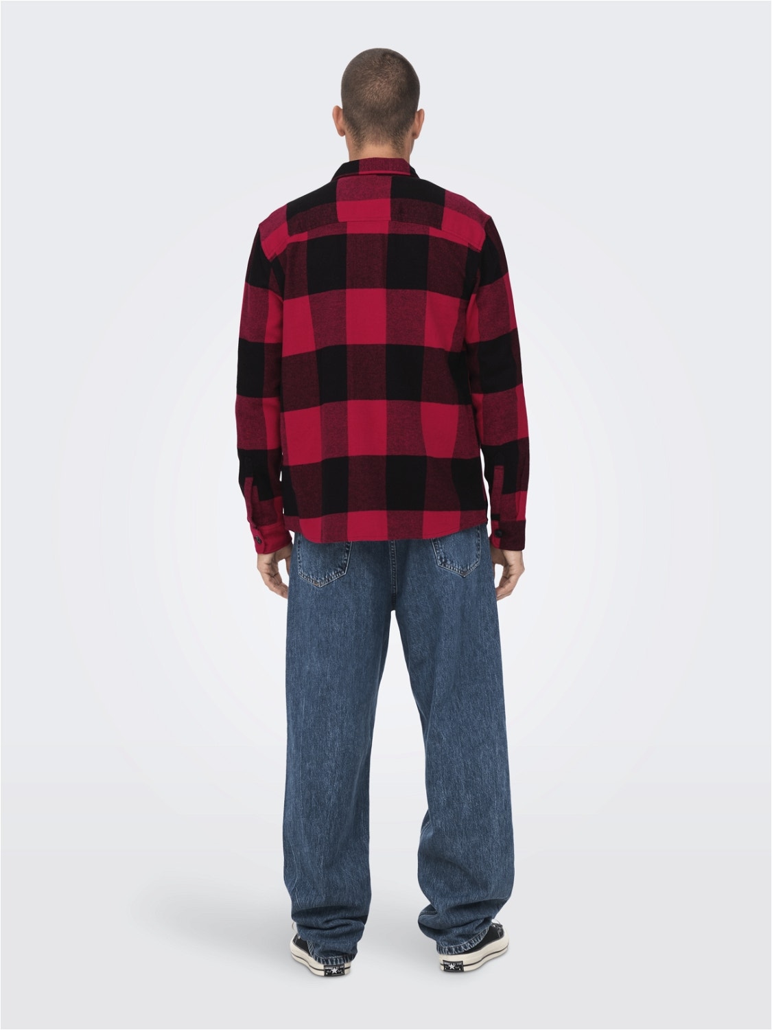 ONLY & SONS Ternet Regular Fit skjorte -Fiery Red - 22019854