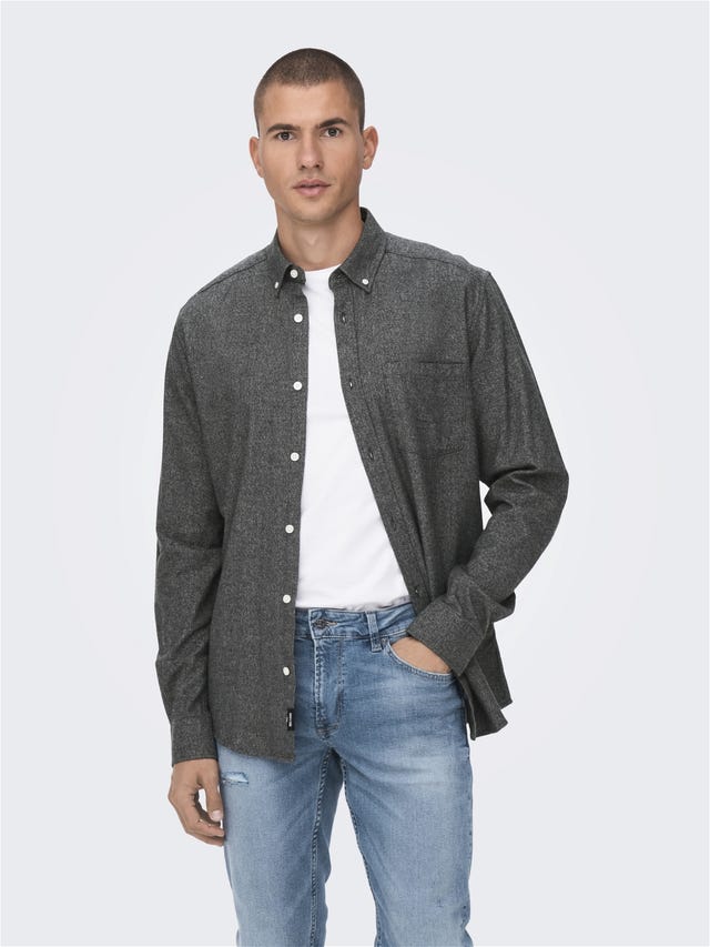 ONLY & SONS Chemises Slim Fit Col boutonné - 22019878