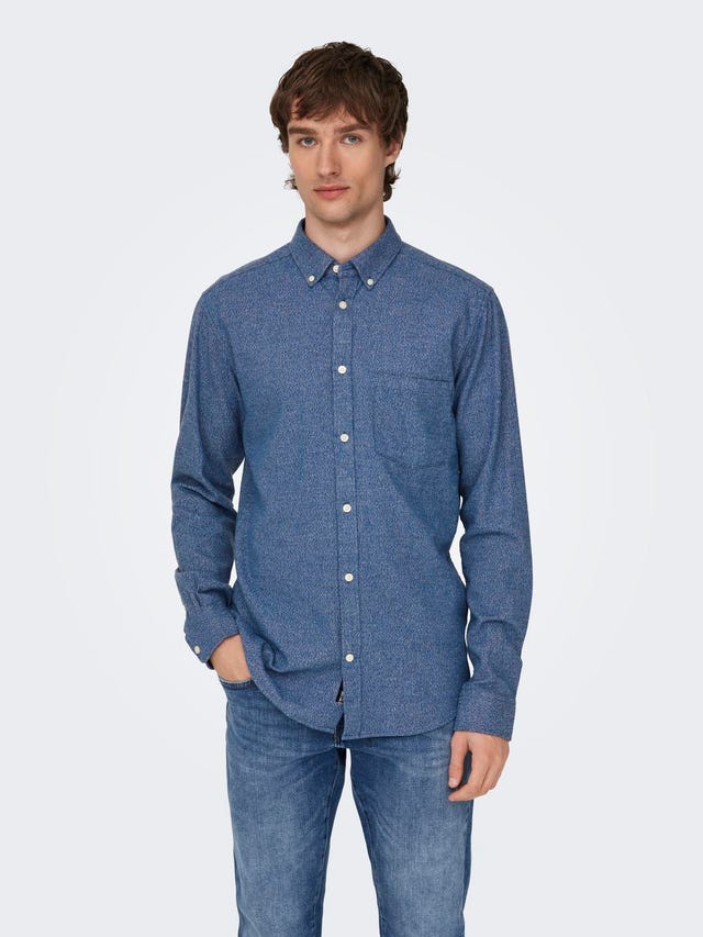 ONLY & SONS Slim fit Button down-kraag Overhemd - 22019878