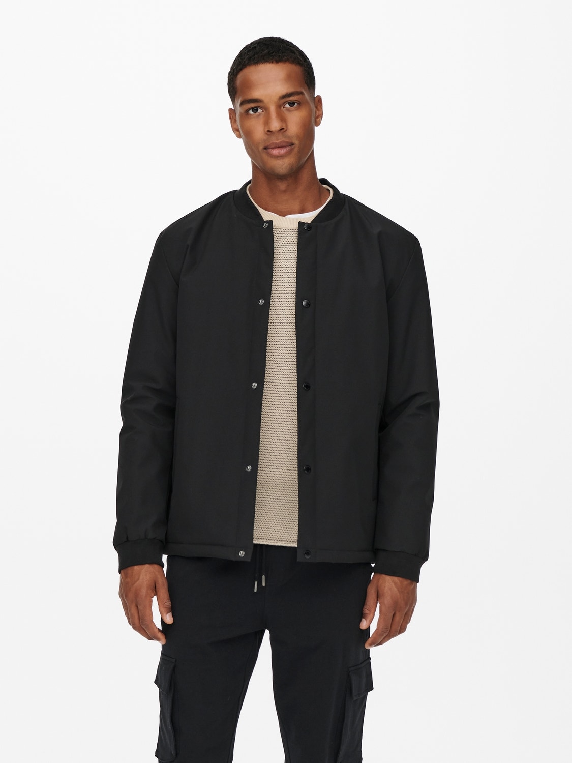 ONLY & SONS Elasticated cuffs Jacket -Black - 22019881