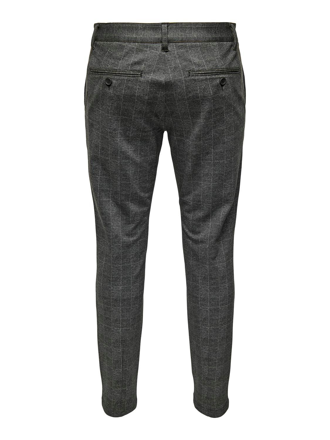 ONLY & SONS Checkered chinos -Black - 22019887