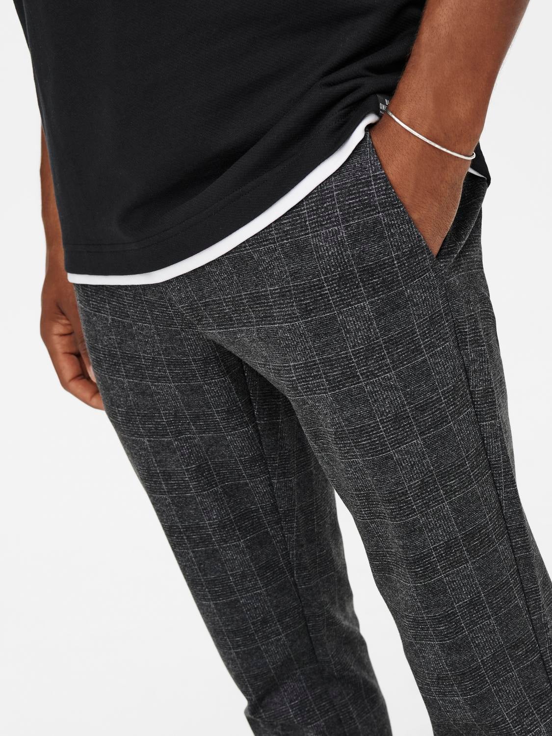 Plaid chinos best sale