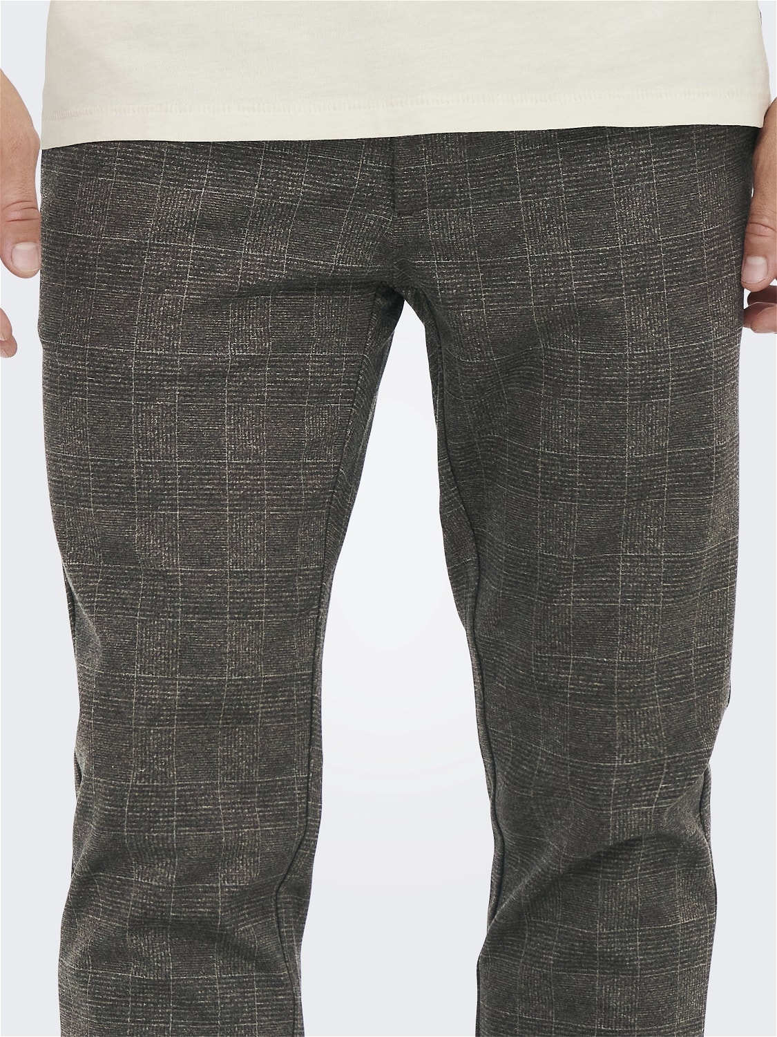 ONLY & SONS Checkered chinos -Slate Black - 22019887