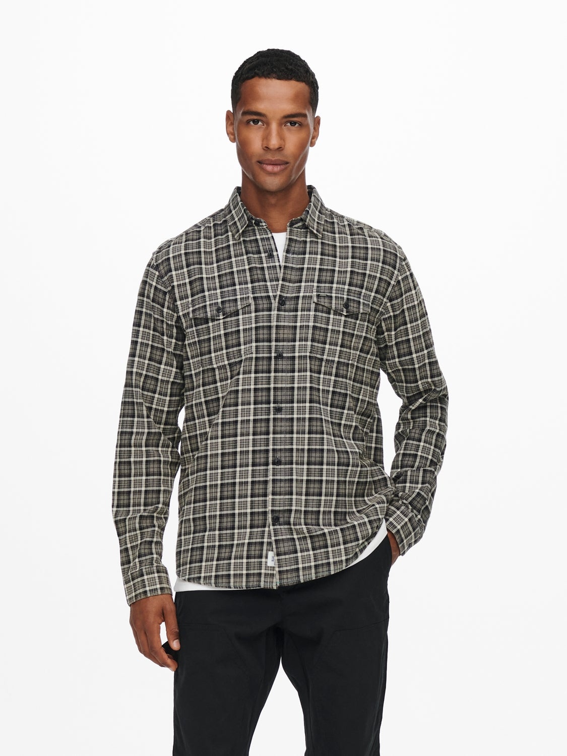 Regular Fit Shirt | Medium Grey | ONLY 