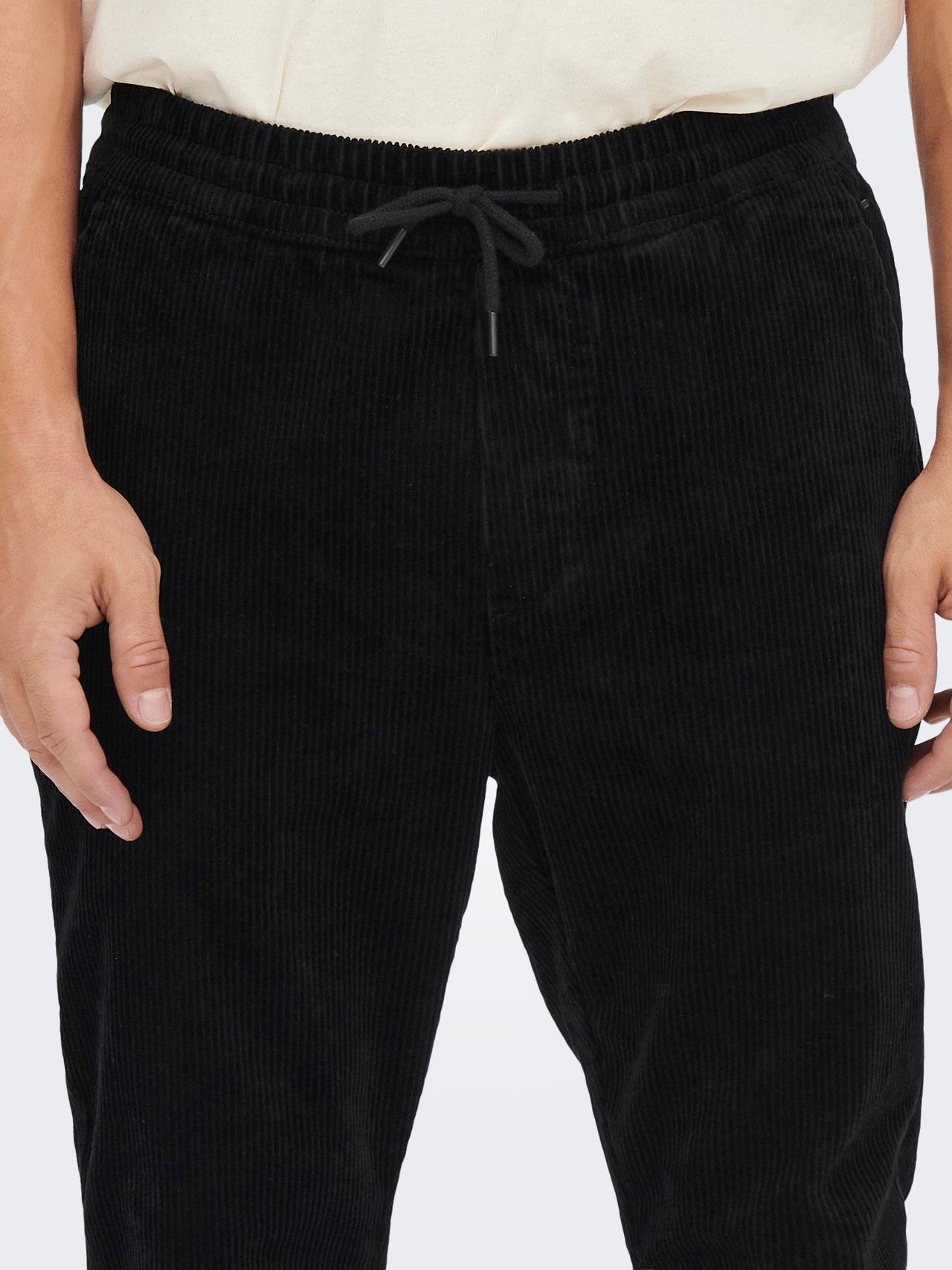 ONLY & SONS Casual corduroy pants -Black - 22019912