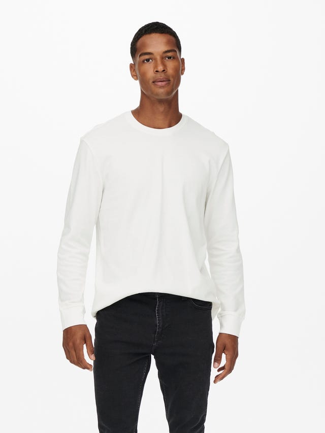 ONLY & SONS O-neck t-shirt with long sleeves - 22019925