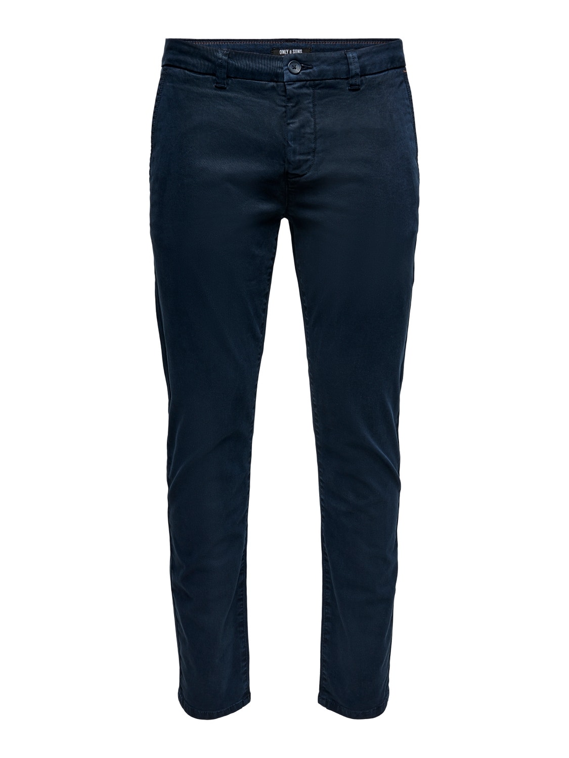 ONLY & SONS Slim Fit Mittlere Taille Chino Hose -Dark Navy - 22019934