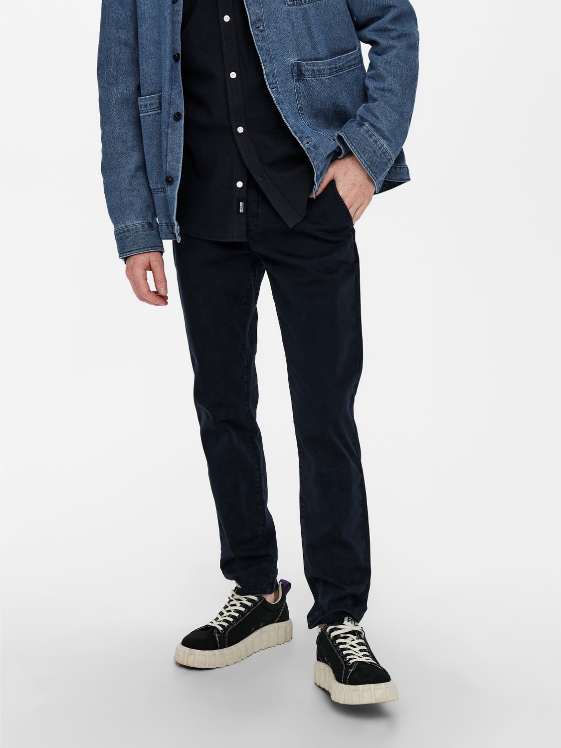 ONLY & SONS Chinos Slim Fit Taille moyenne -Dark Navy - 22019934