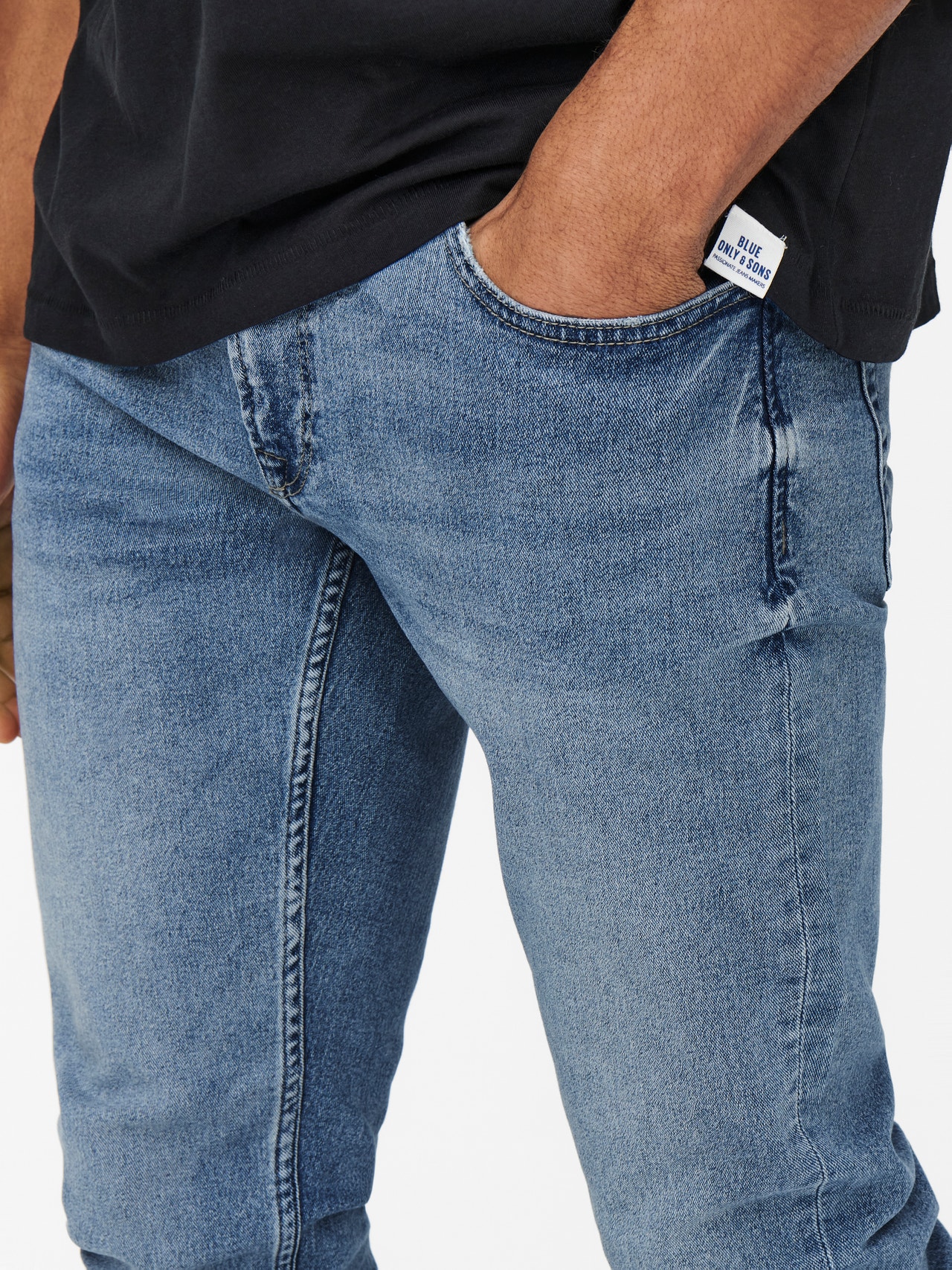 ONLY & SONS Slim Fit Regular rise Jeans -Blue Denim - 22019940