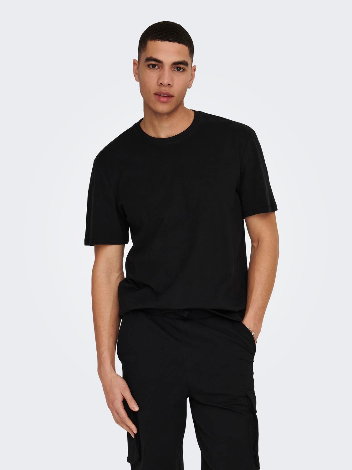 ONLY & SONS Regular fit O-hals T-shirts -Black - 22020074