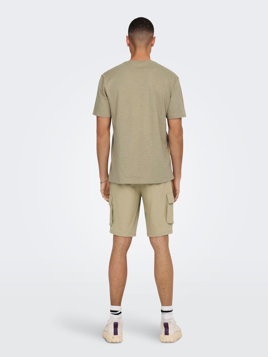 ONLY & SONS T-shirt Regular Fit Paricollo -Chinchilla - 22020074