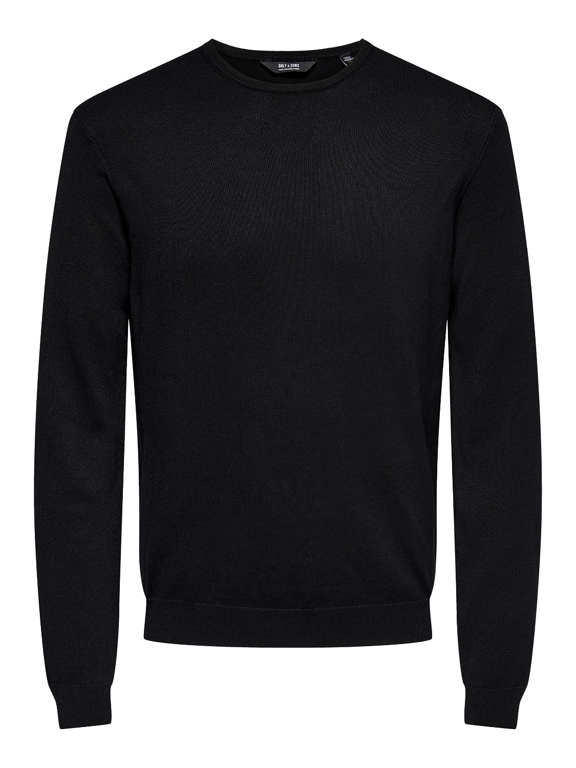 ONLY & SONS Solid color knitted pullover -Black - 22020088