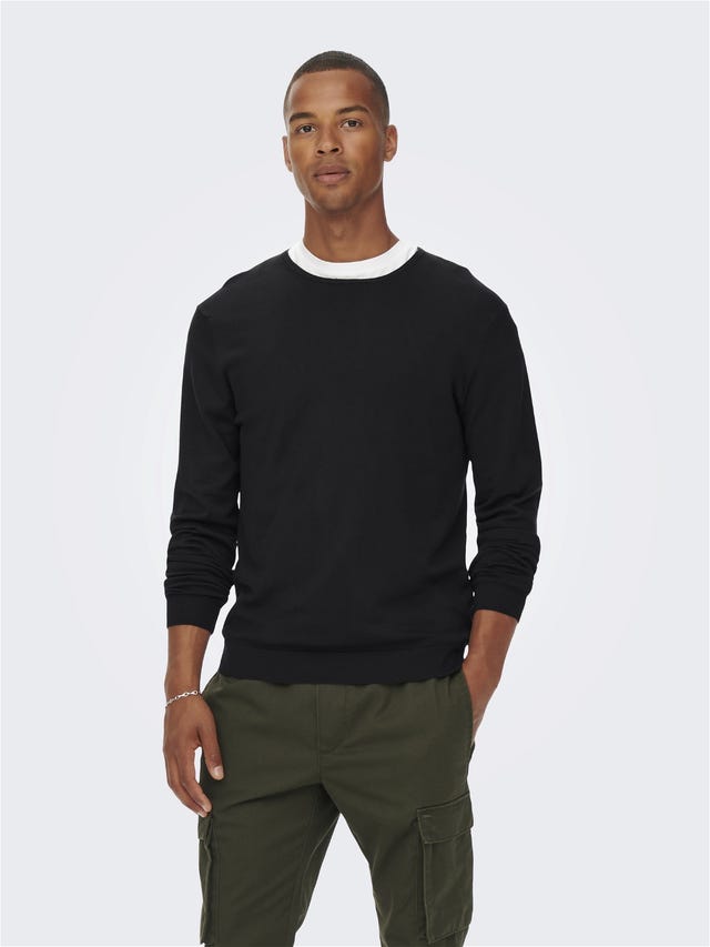 ONLY & SONS Regular Fit Crew neck Pullover - 22020088