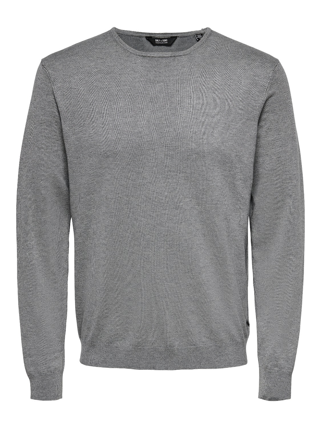 ONLY & SONS Regular fit Ronde hals Pullover -Medium Grey Melange - 22020088