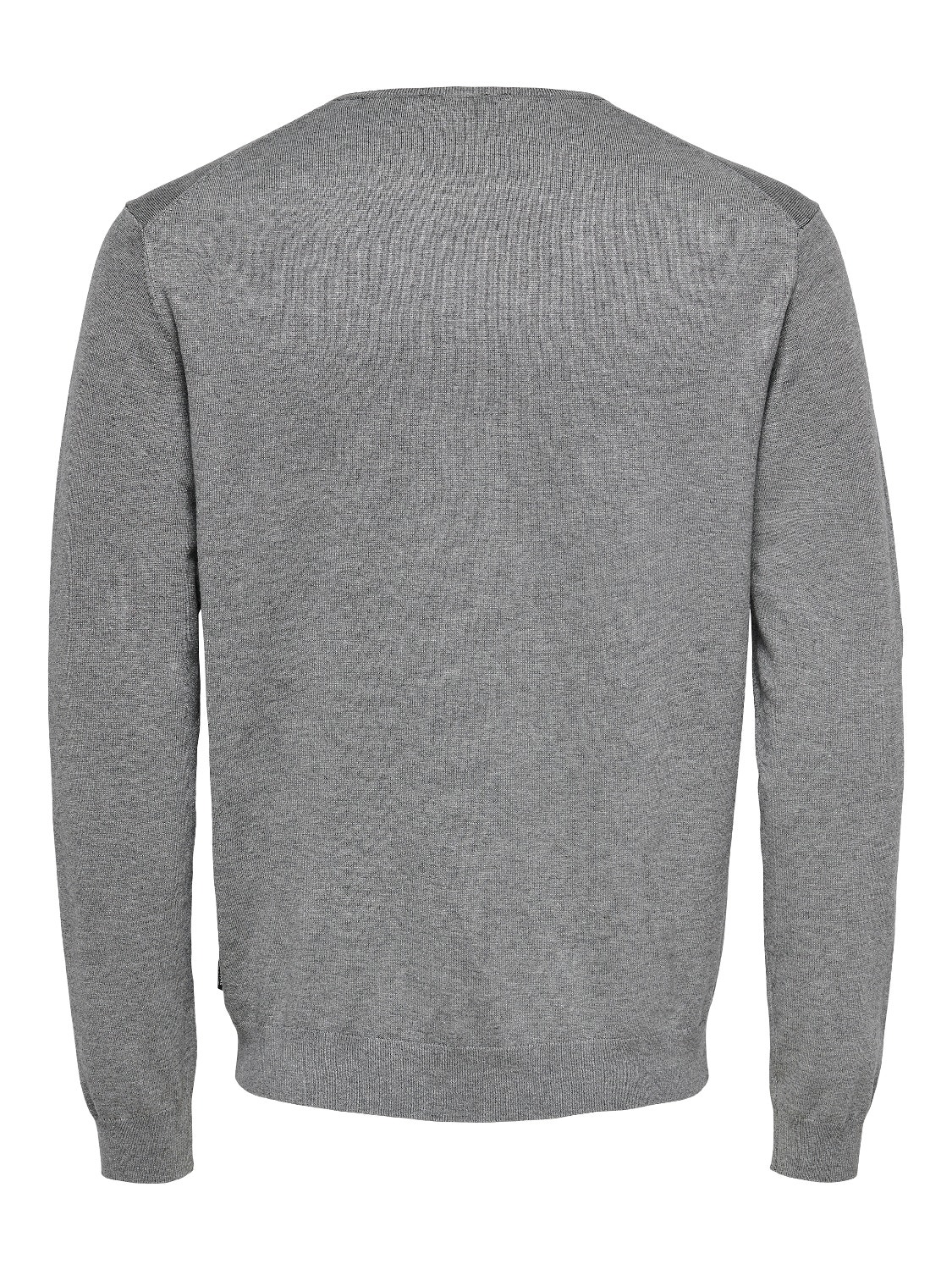 ONLY & SONS Normal geschnitten Rundhalsausschnitt Pullover -Medium Grey Melange - 22020088