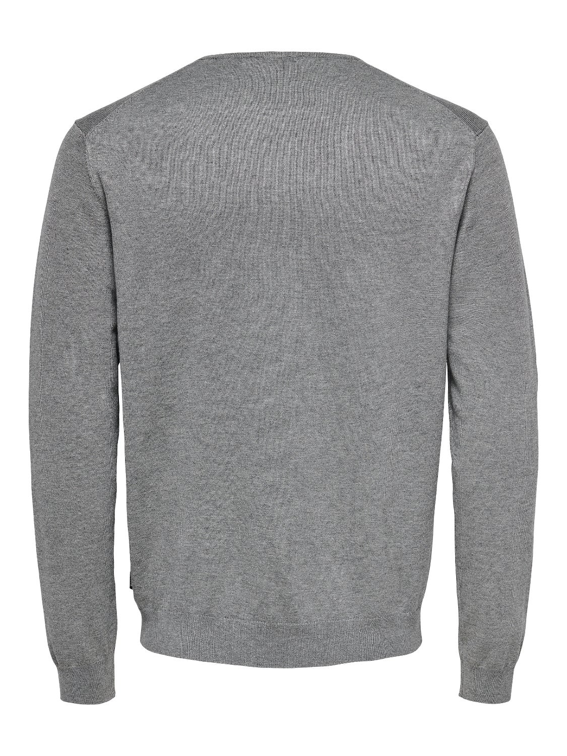 Solid color knitted pullover | Medium Grey | ONLY & SONS®