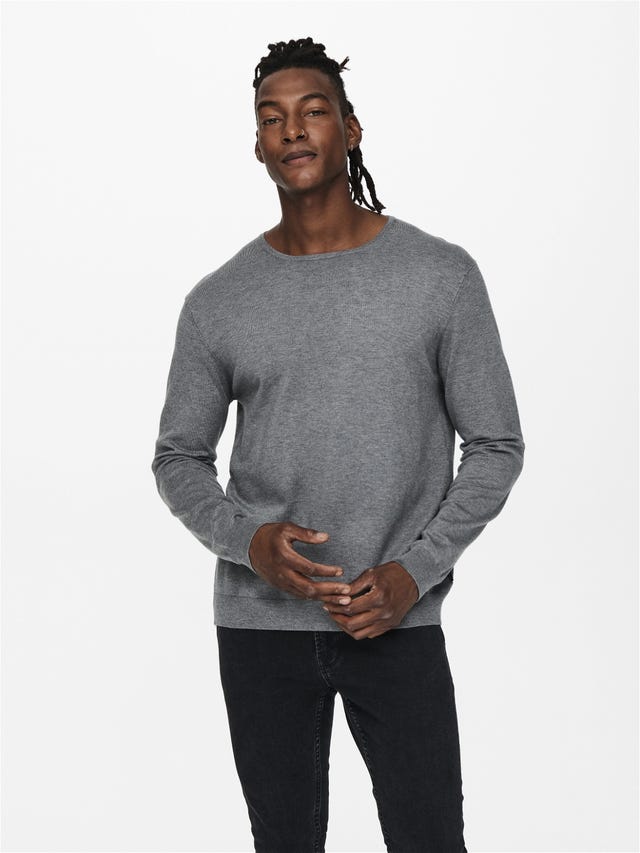 ONLY & SONS Normal passform Rundringning Pullover - 22020088