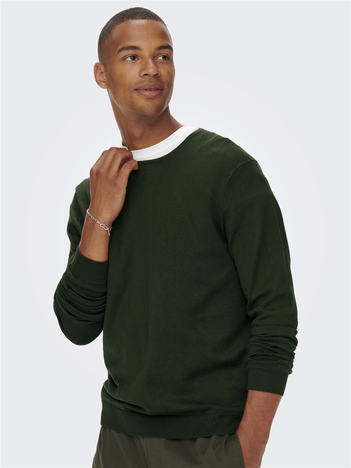 ONLY & SONS Regular fit Ronde hals Pullover -Rosin - 22020088