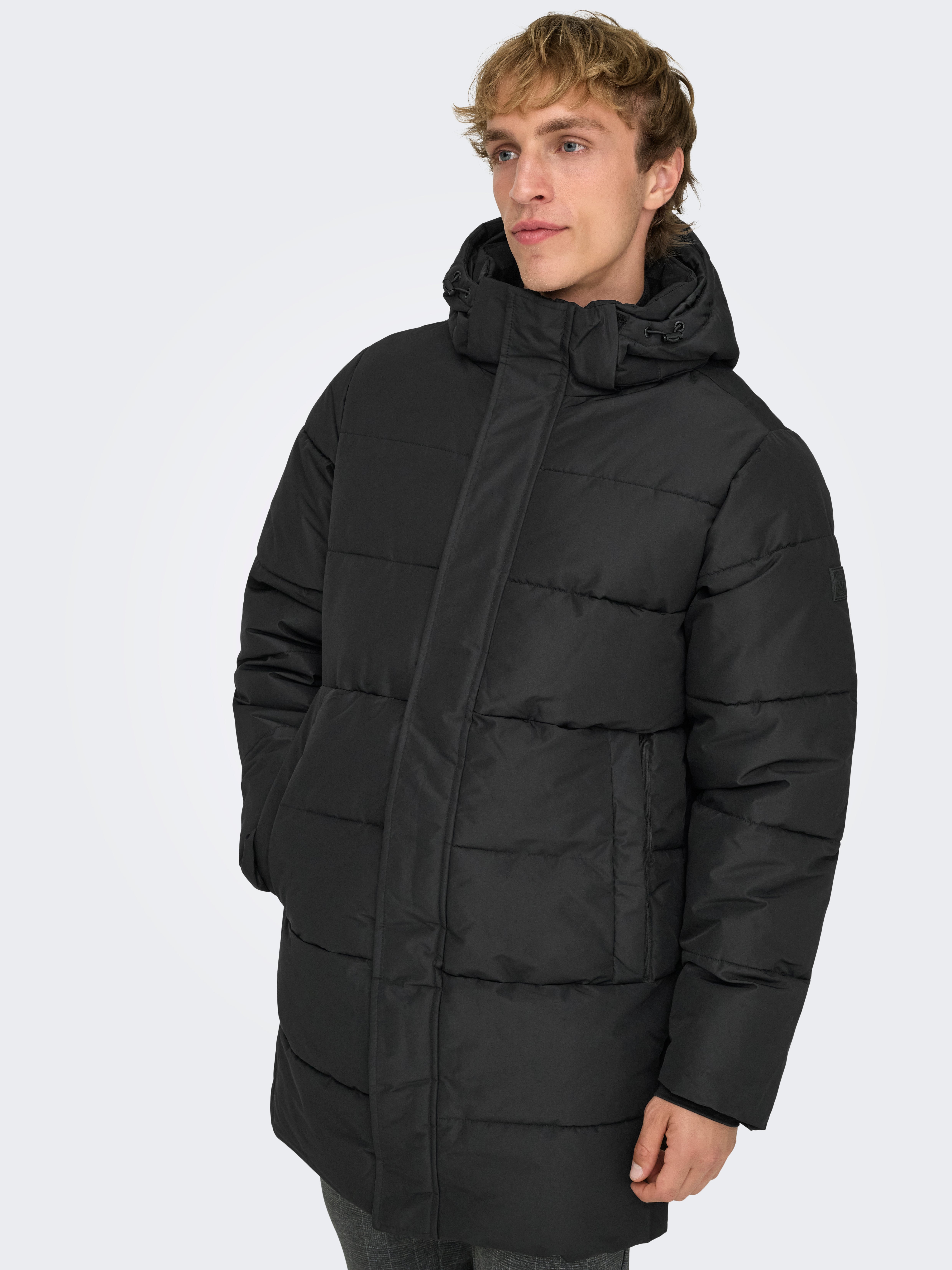 Detachable hood Coat | Black | ONLY u0026 SONS®