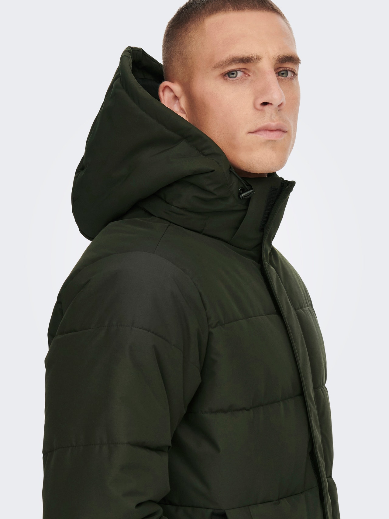 ONLY & SONS Jacket with detachable hood -Peat - 22020156