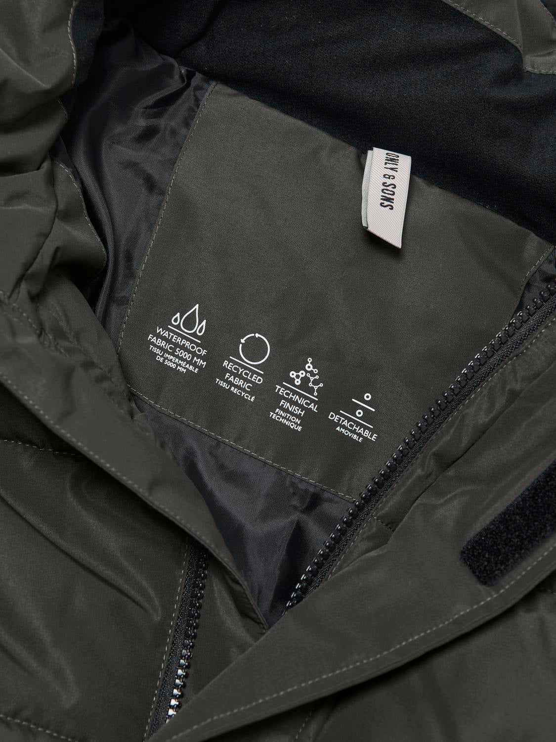 ONSCARL Puffer jacket | Dark Grey | ONLY & SONS®