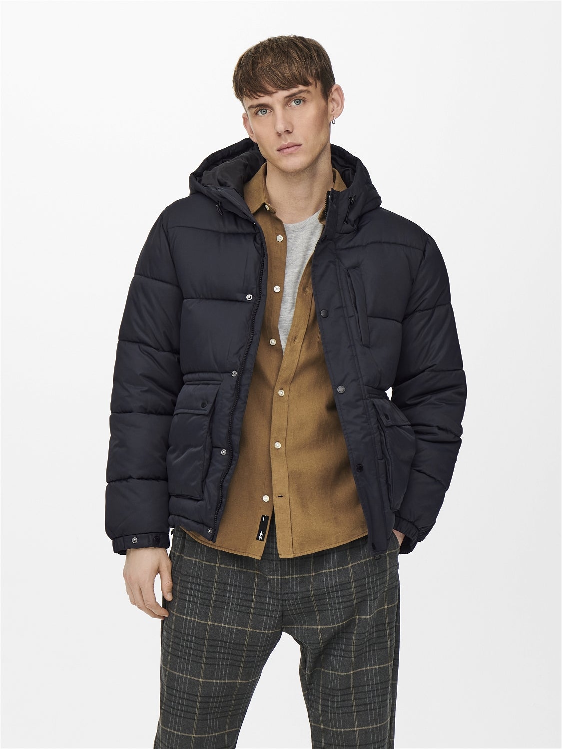 mens short puffer jacket