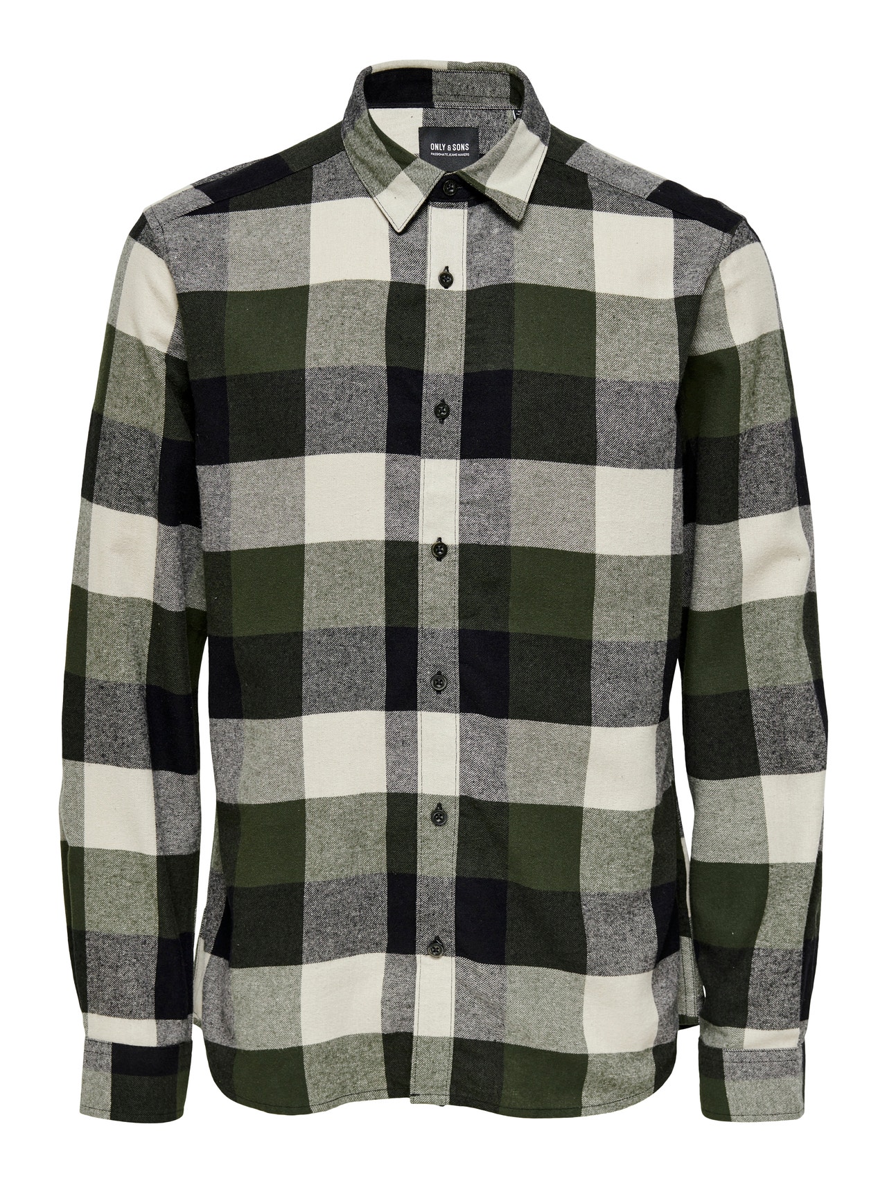 ONLY & SONS Checked slim fit shirt -Forest Night - 22020301