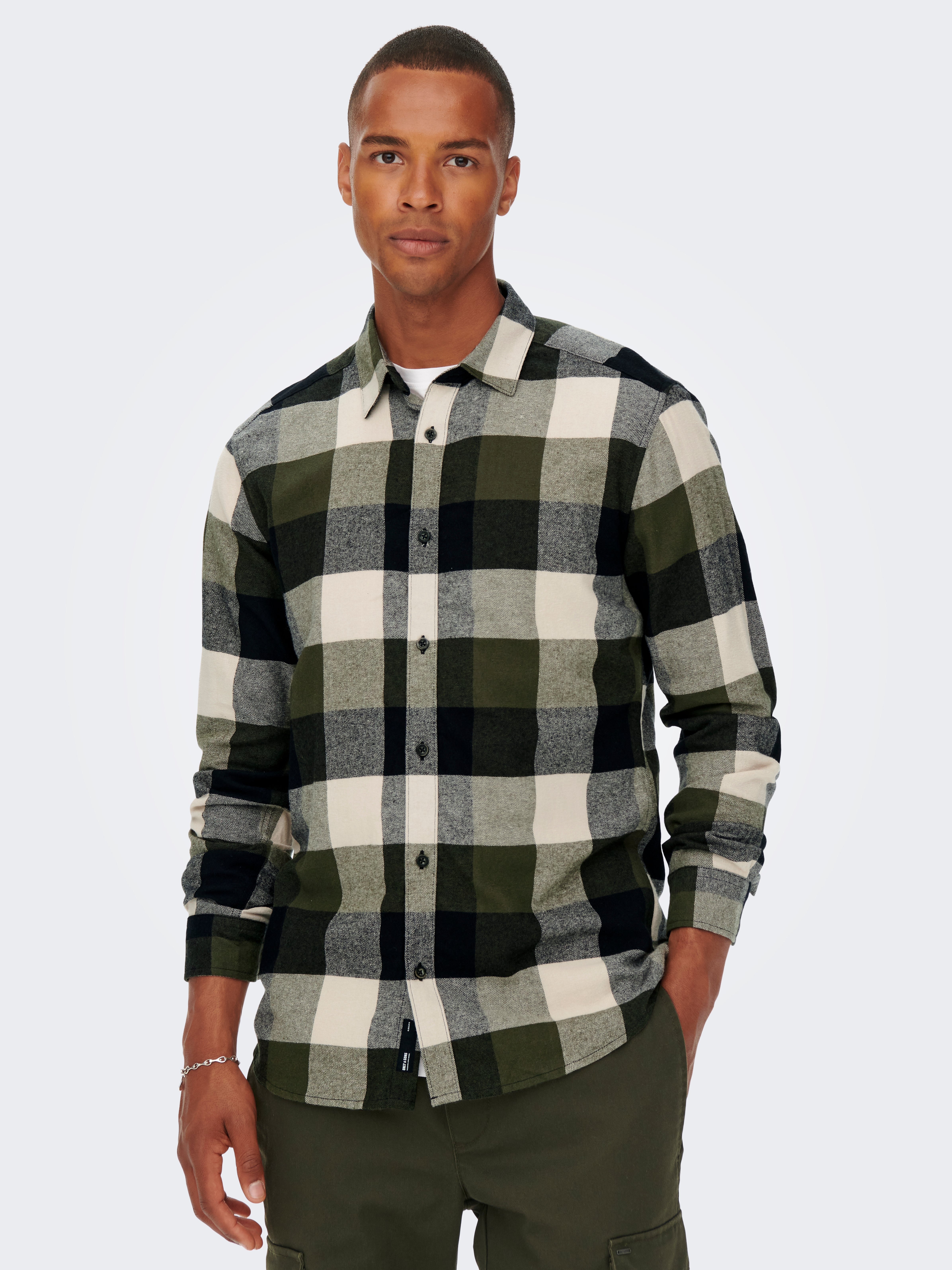 Slim cut sale flannel shirts