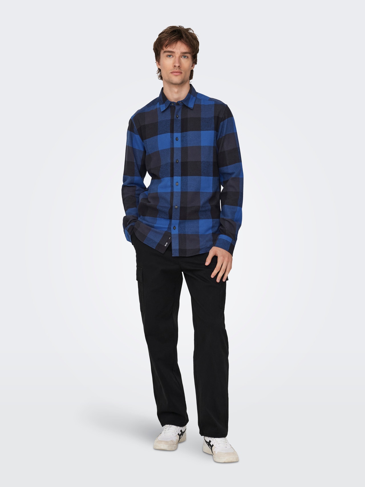 ONLY & SONS Slim Fit Shirt collar Shirt -True Blue - 22020301