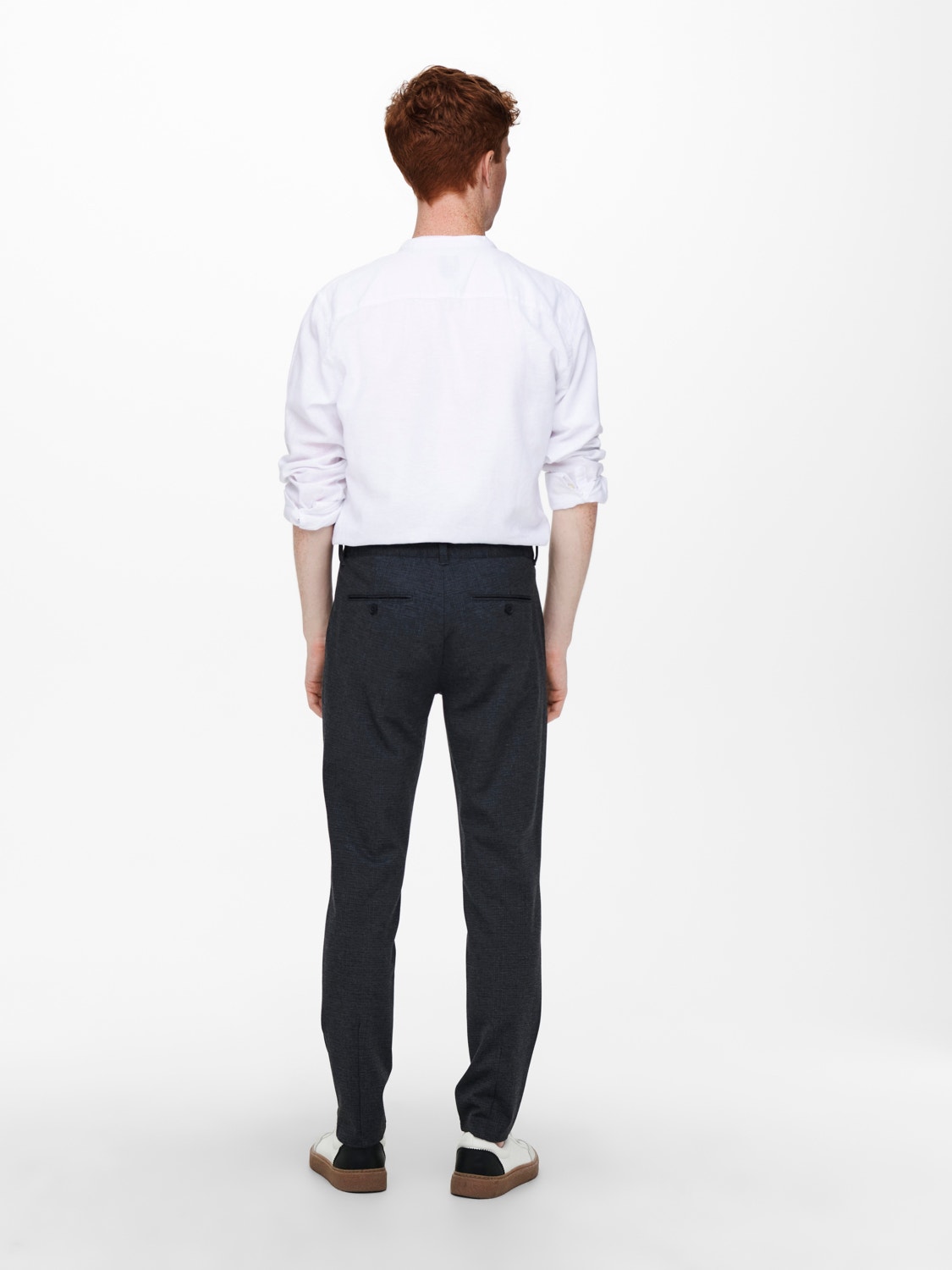 ONLY & SONS Tapered Fit Mid waist Trousers -Dark Navy - 22020391