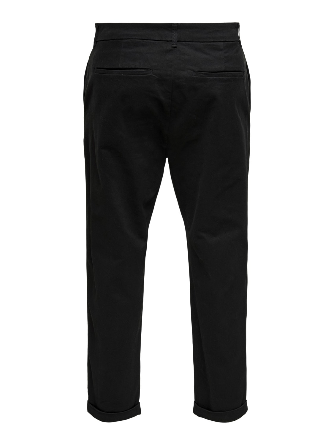 ONLY & SONS Chino pants with turn-up -Black - 22020400