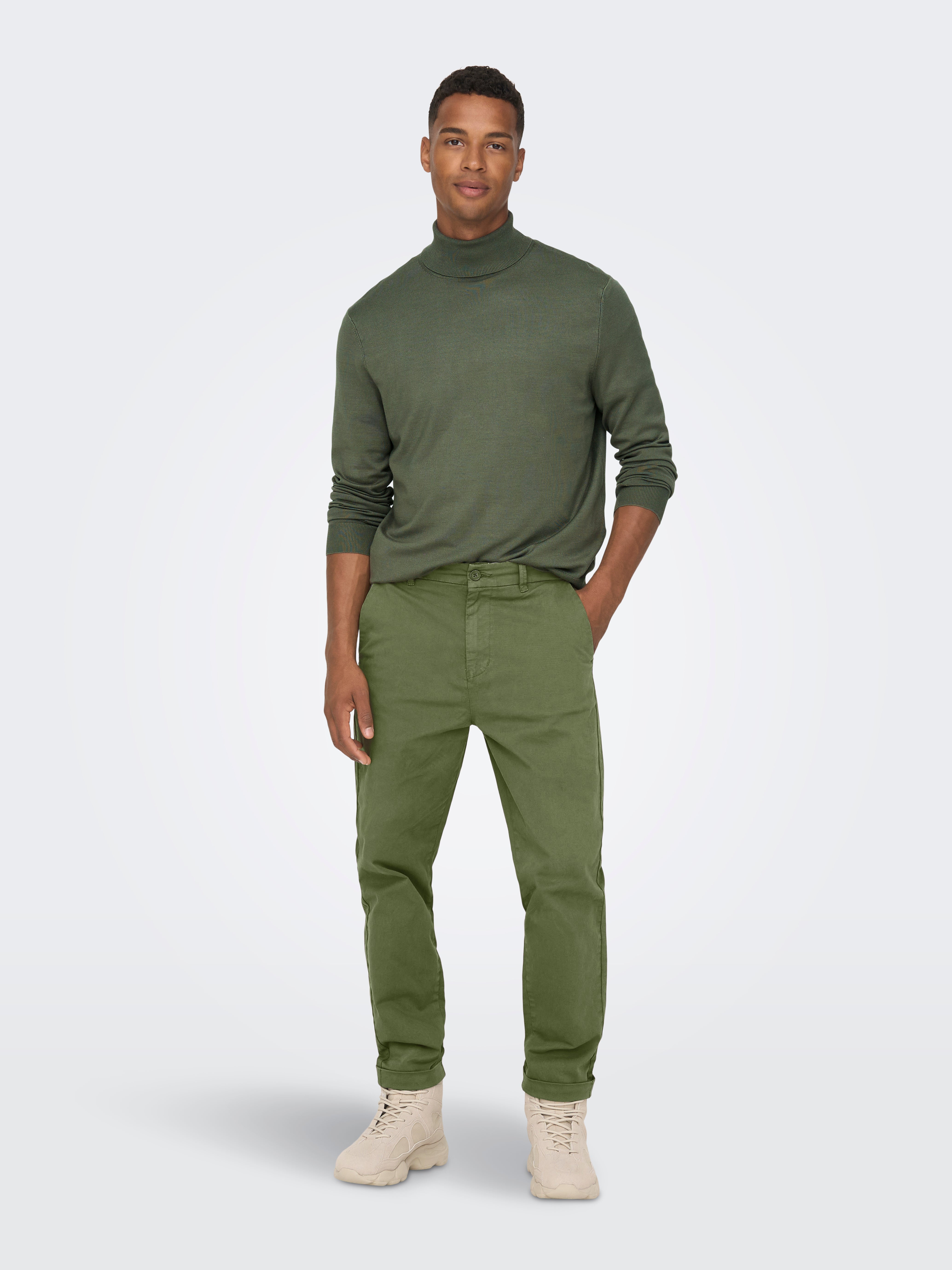 Chino pants with turn-up with 30% discount! | ONLY & SONS®