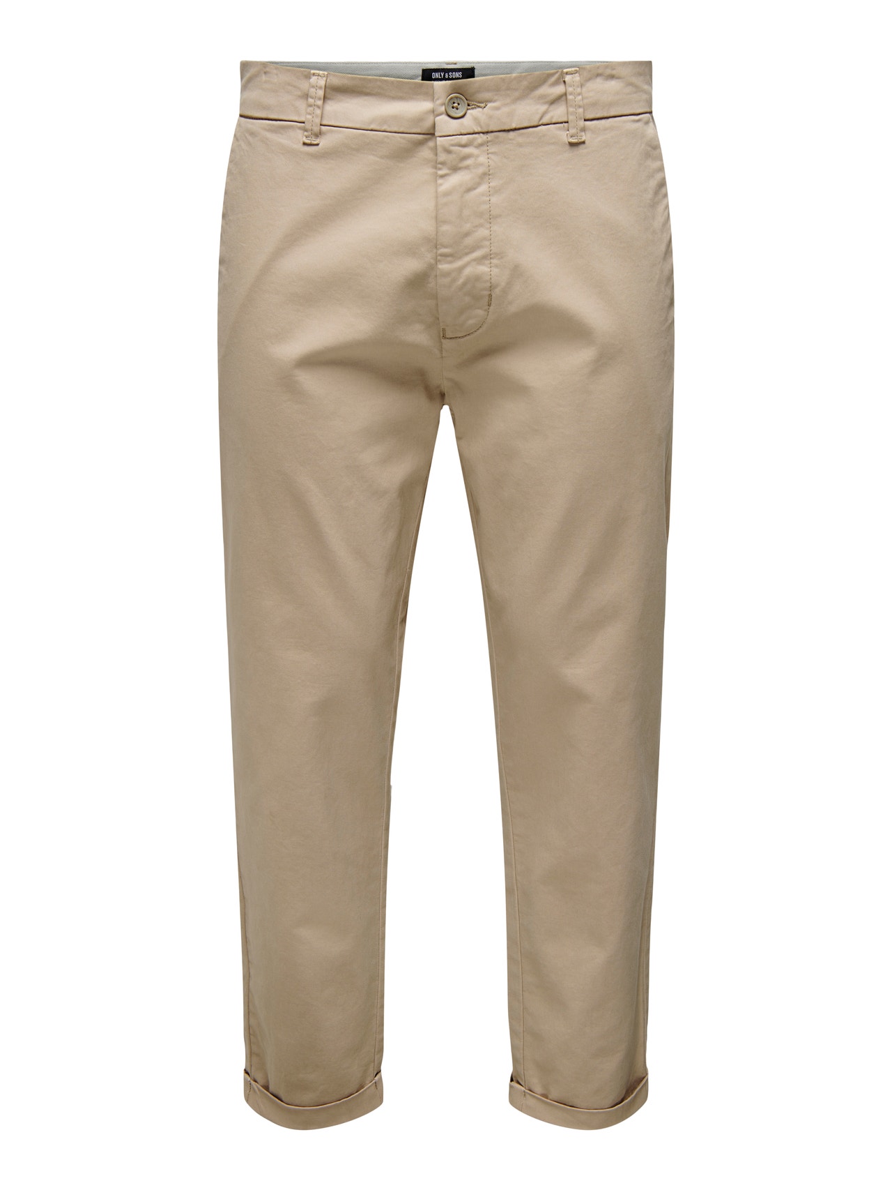 ONLY & SONS Chino bukser med opsmøg -Chinchilla - 22020400