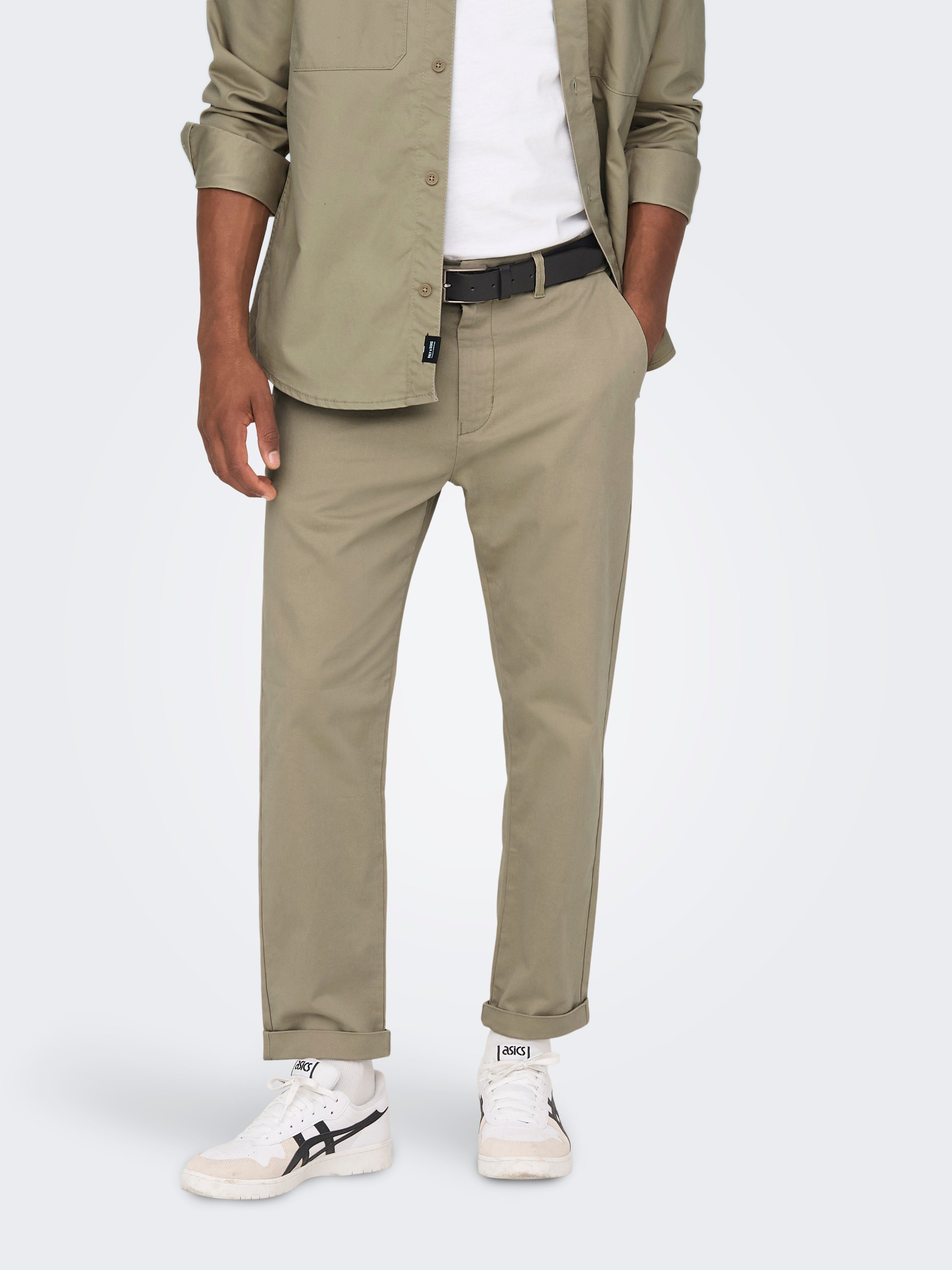 Chino pants with turn-up with 30% discount!