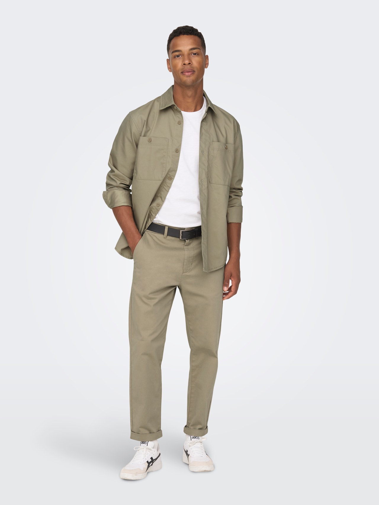 ONLY & SONS ONSKENT CROPPED CHINO MA 0400 -Chinchilla - 22020400