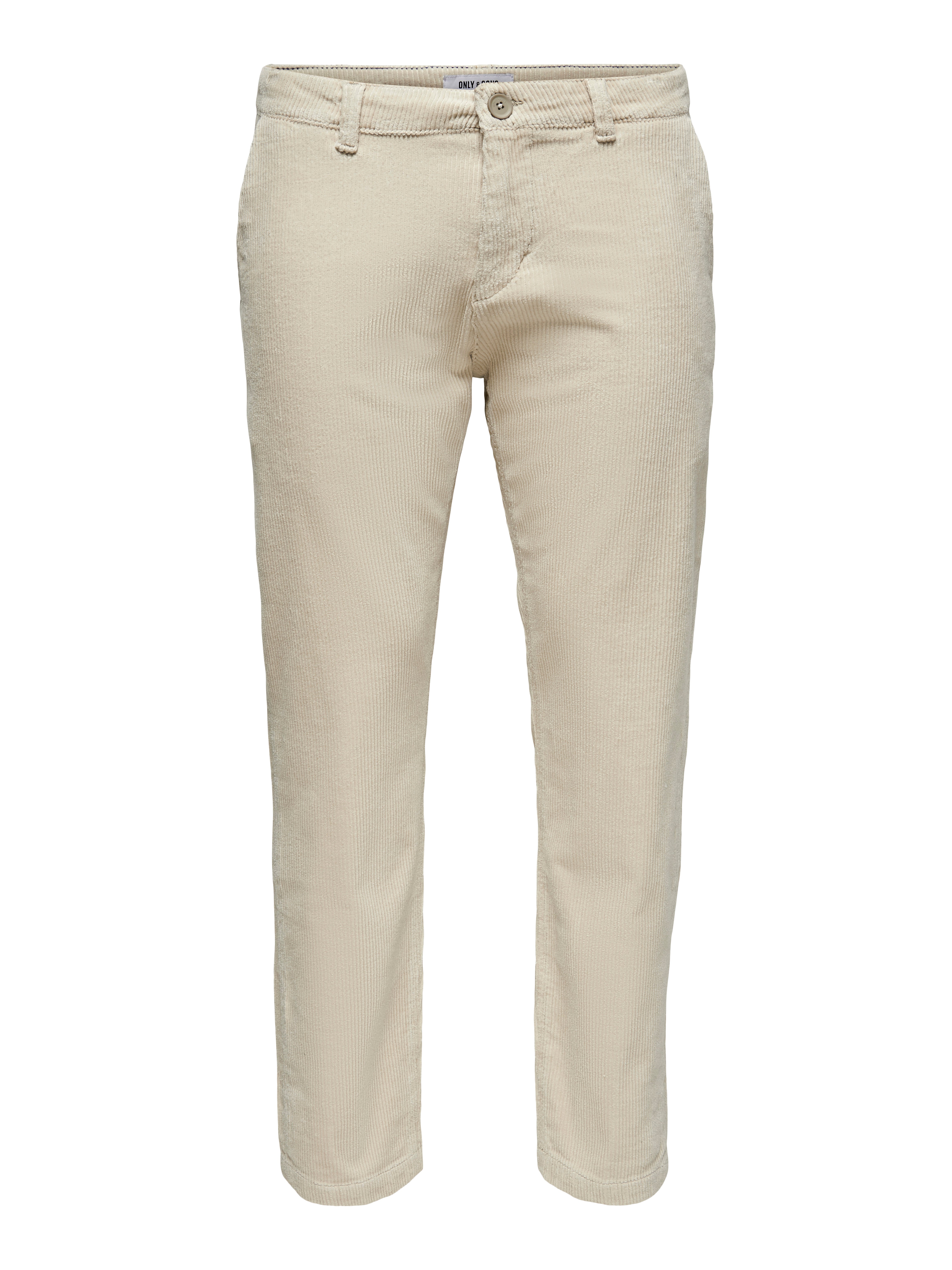 Corduroy Trousers | Medium Grey | ONLY 