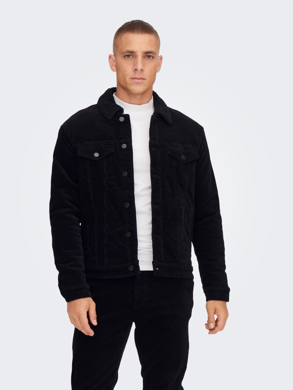 ONLY & SONS Spread collar Jacket -Black - 22020421