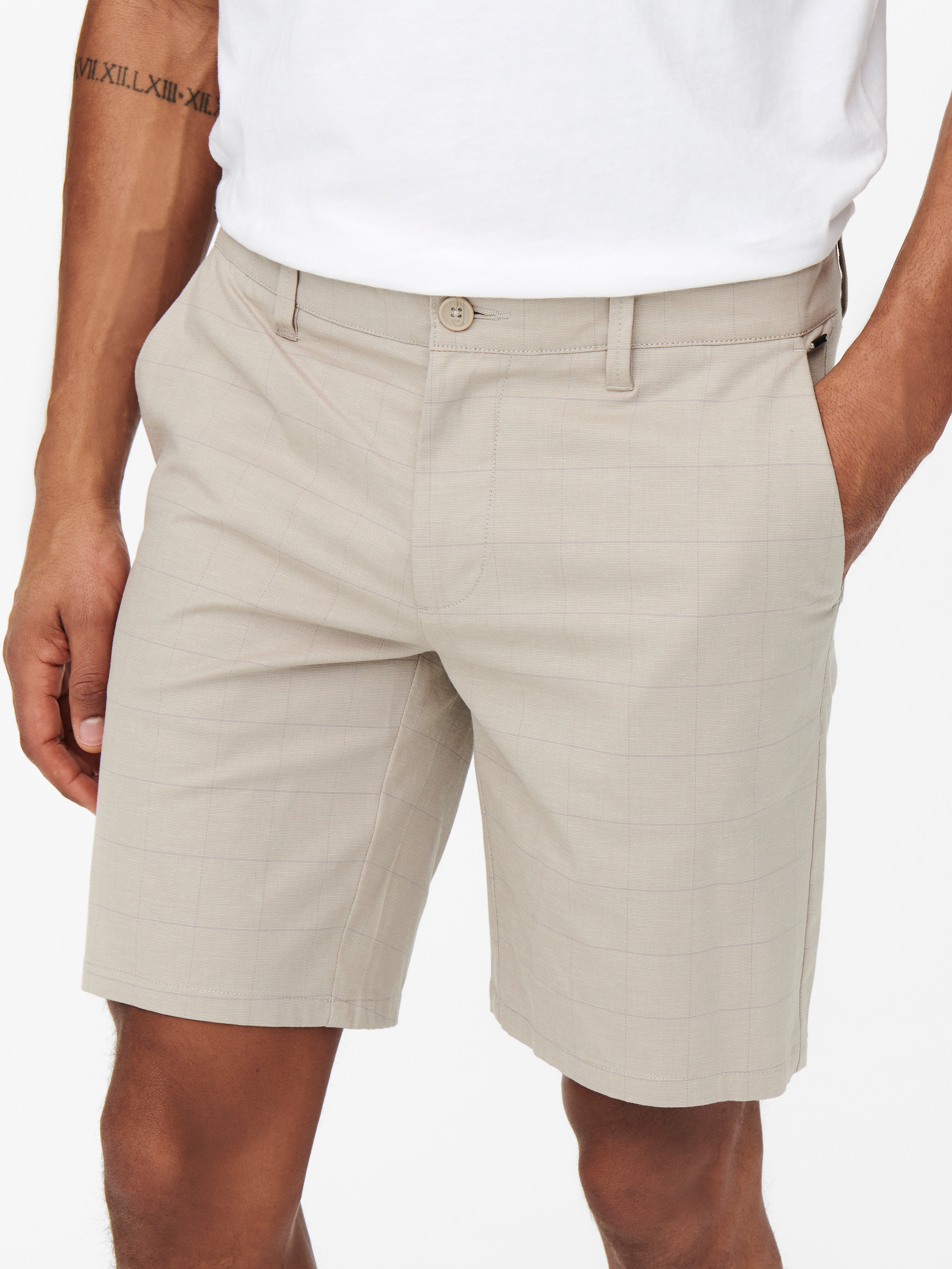 Mens slim fit shorts sale