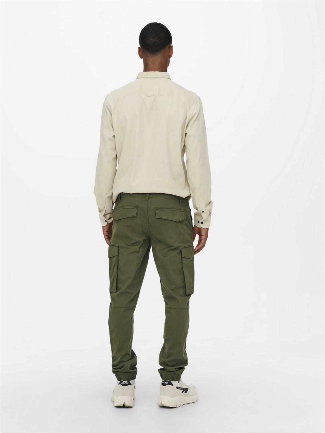 green slim fit trousers