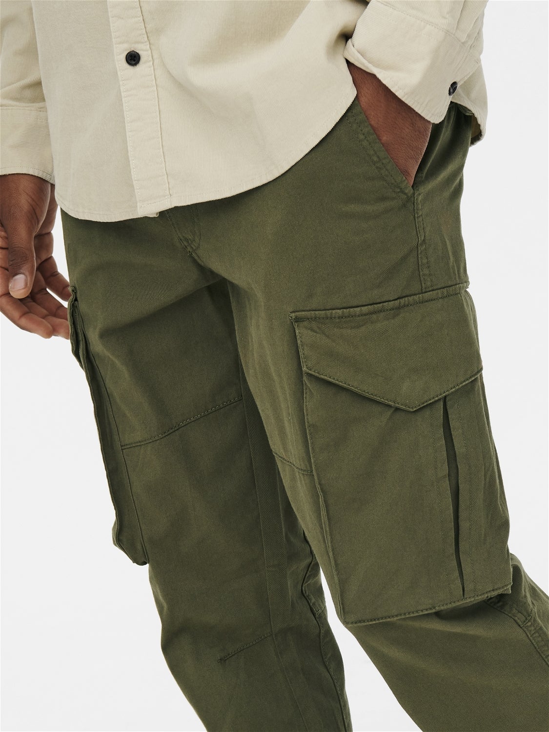 Loose Fit Tailored Trousers  Light Grey  ONLY  SONS