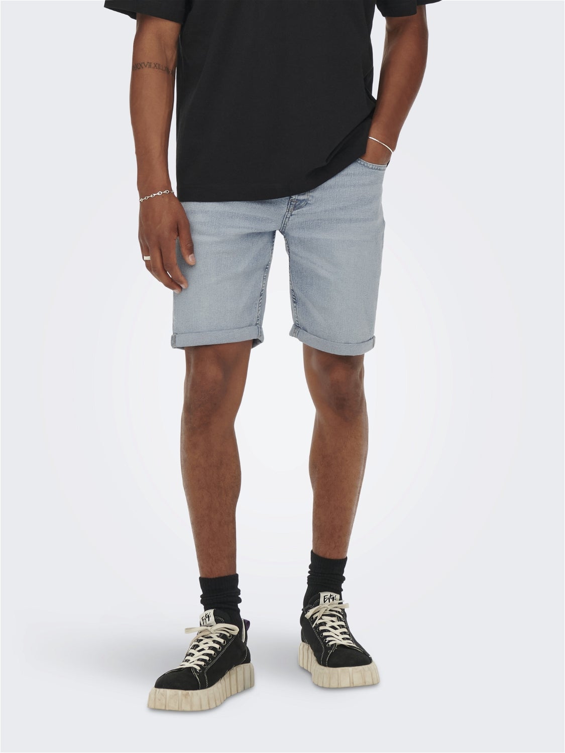 only & sons denim shorts