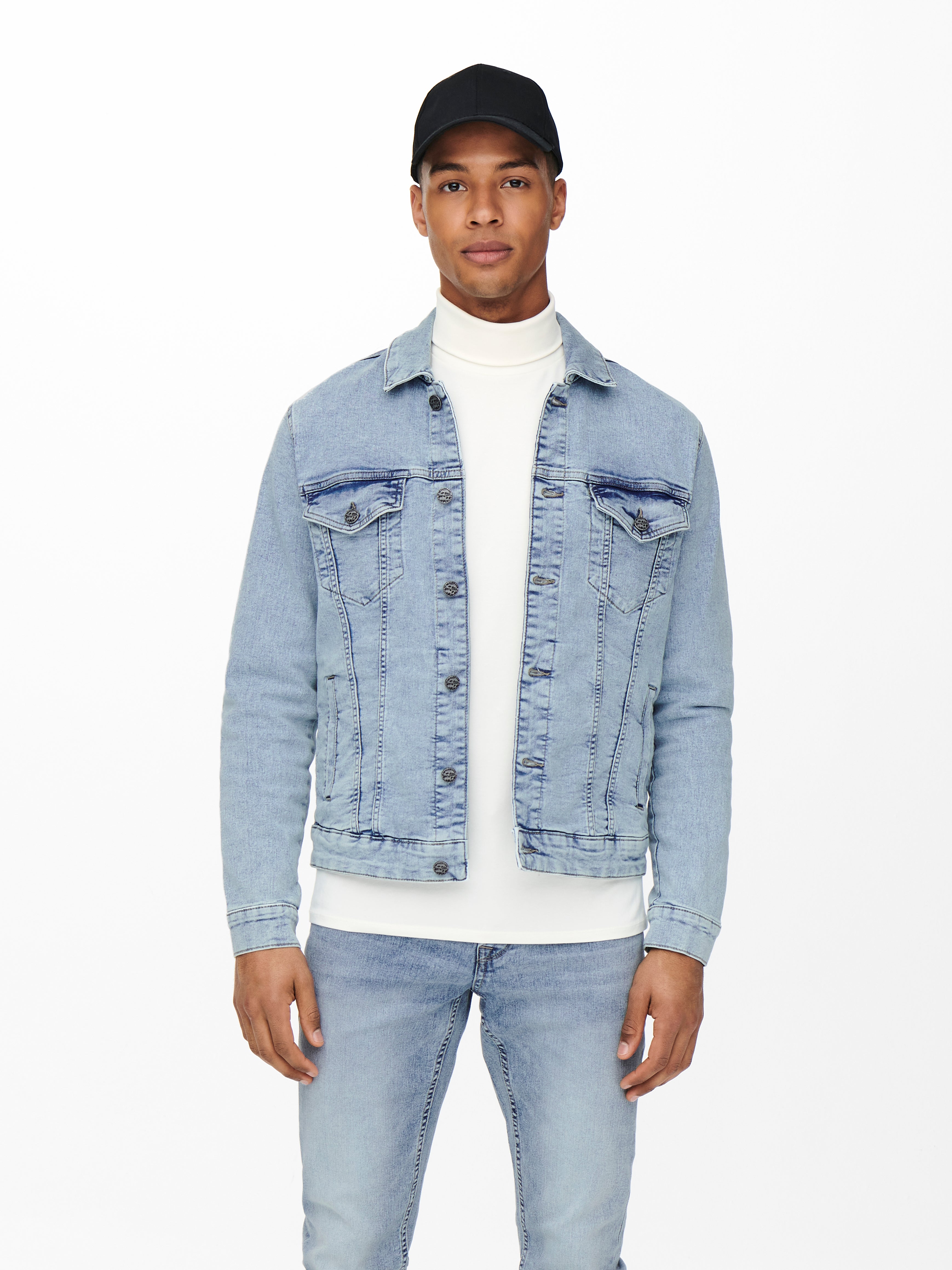 only blue denim jacket