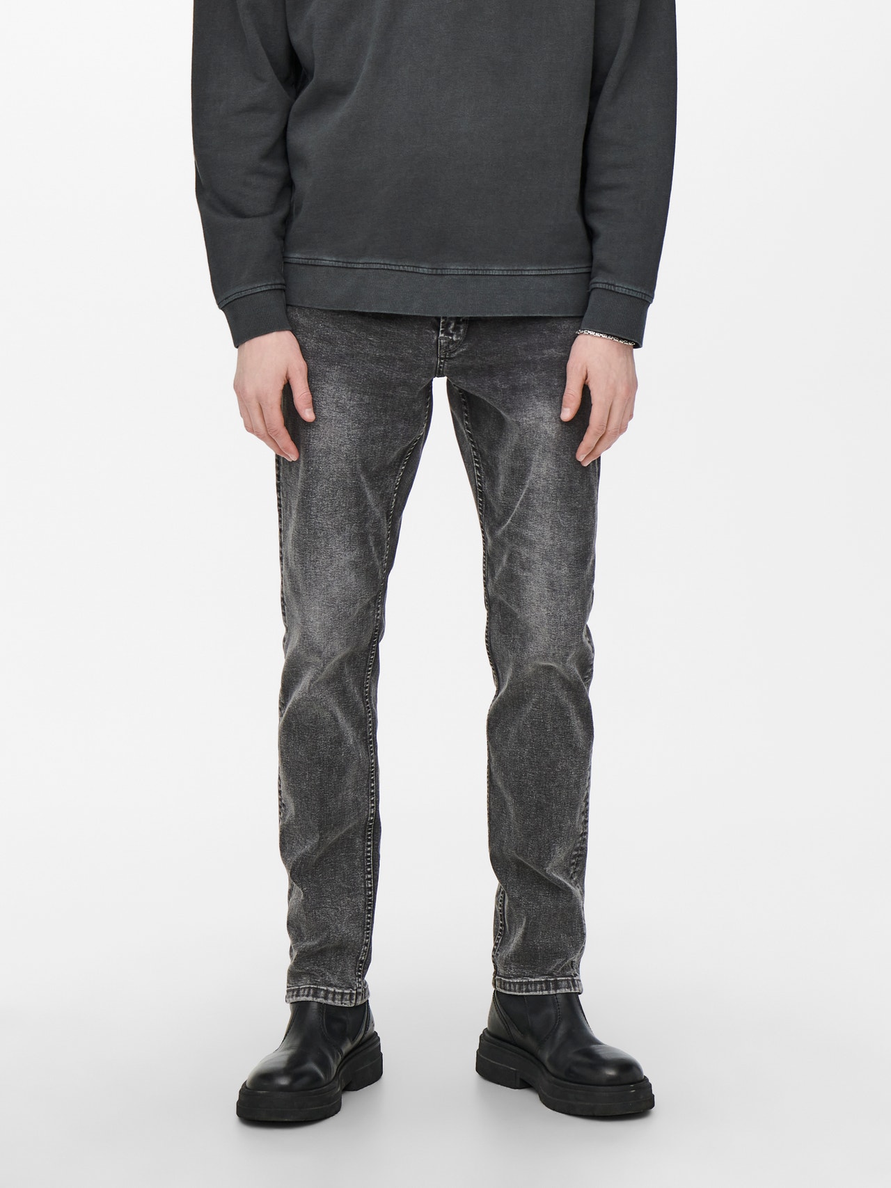 ONLY & SONS Jeans Regular Fit Vita media -Grey Denim - 22020766
