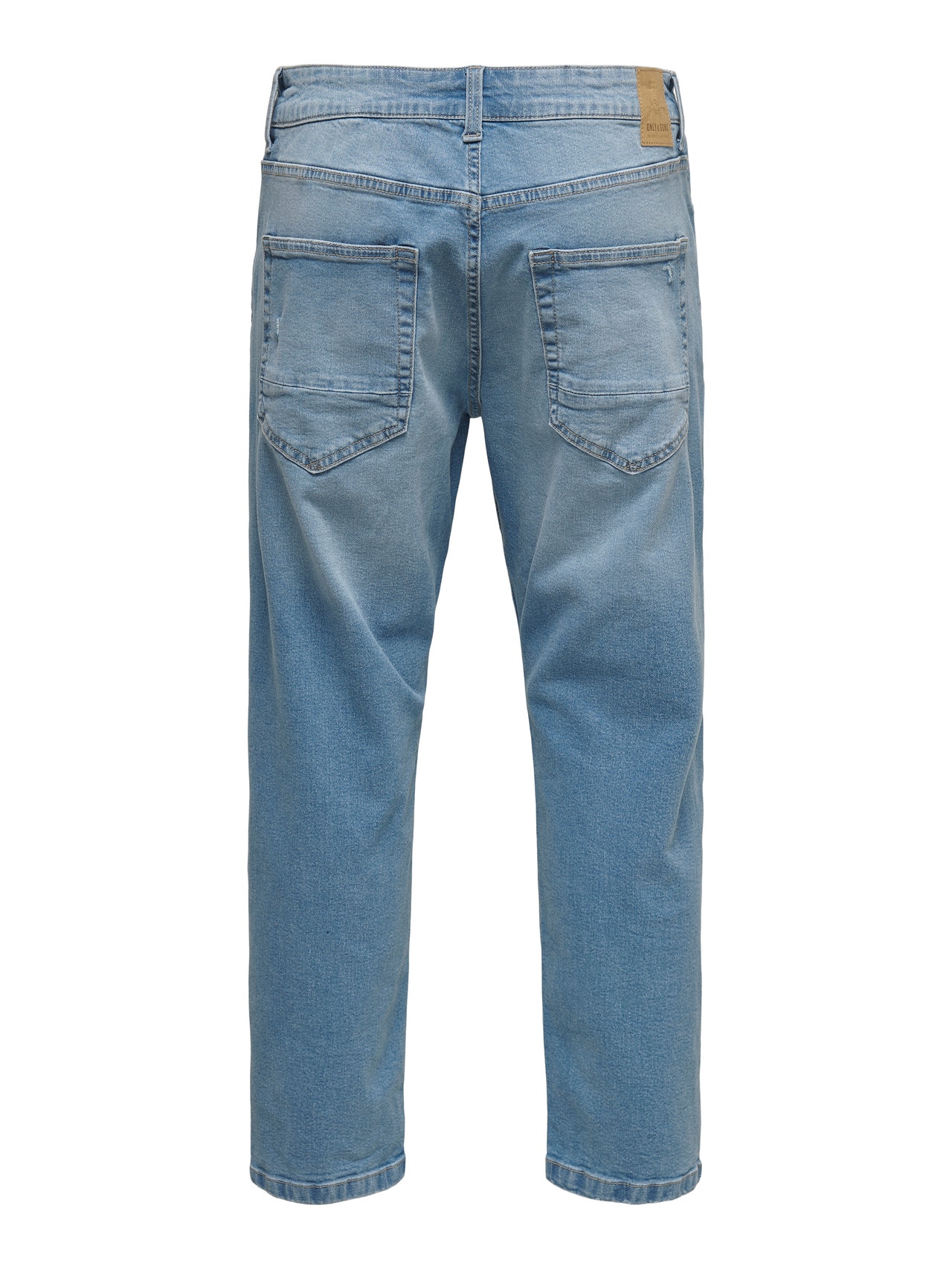 ONLY & SONS Verjüngt Mittlere Taille Offener Saum Jeans -Blue Denim - 22020773