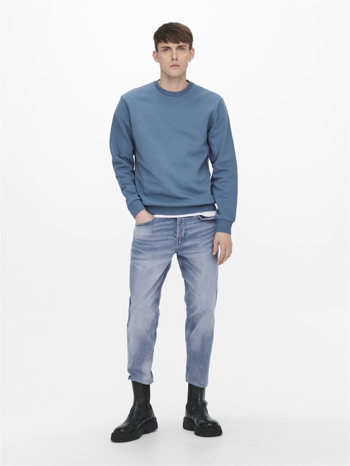 ONLY & SONS Jeans Tapered Fit Taille moyenne -Blue Denim - 22020775