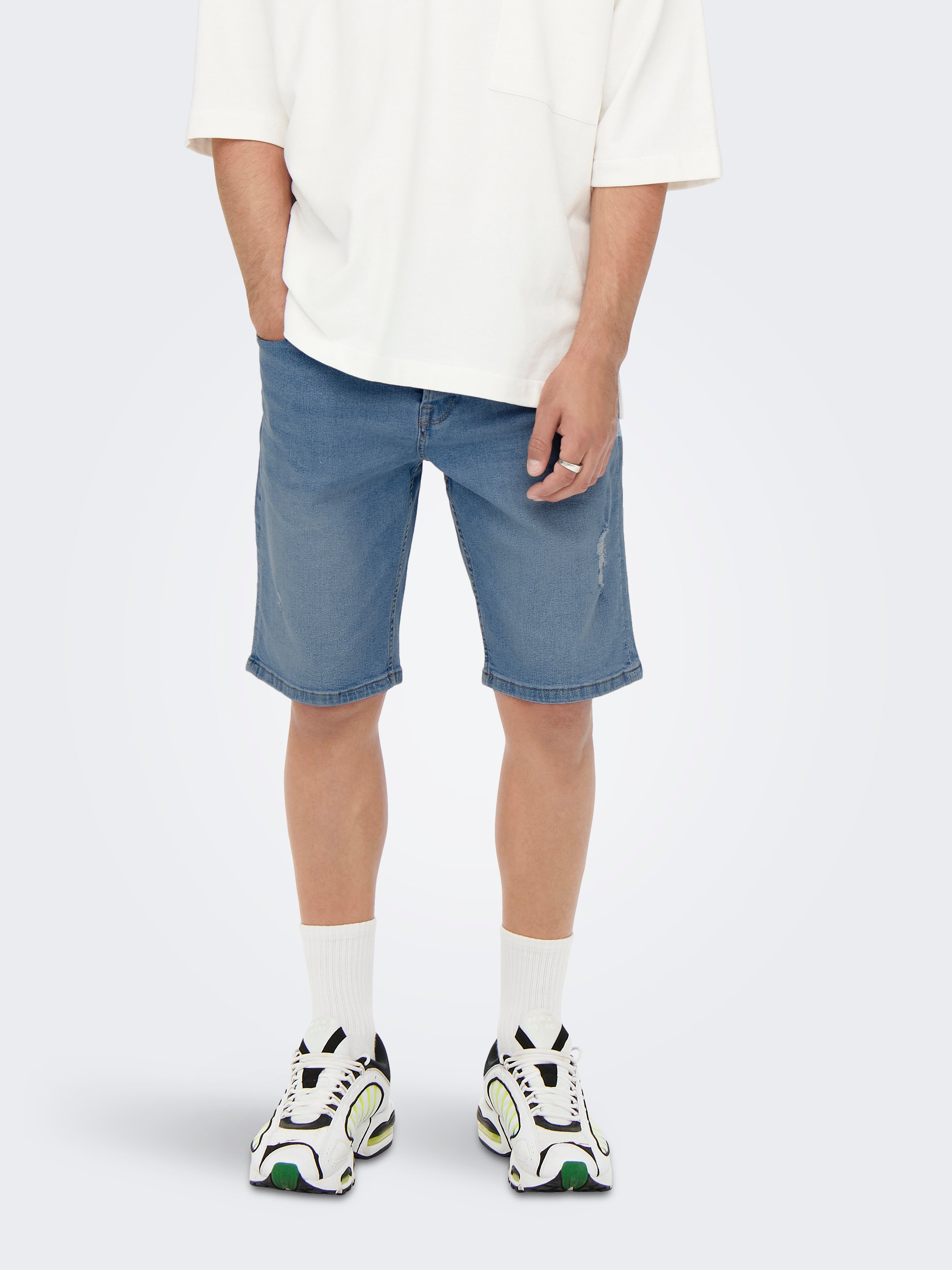ONSAVI Mid waist Shorts | Medium Blue | ONLY & SONS®